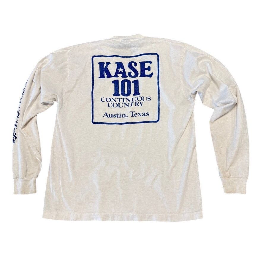 Vintage 90s KASE 101 Country Music Radio Long Sleeve Austin L Size US L / EU 52-54 / 3 - 4 Thumbnail