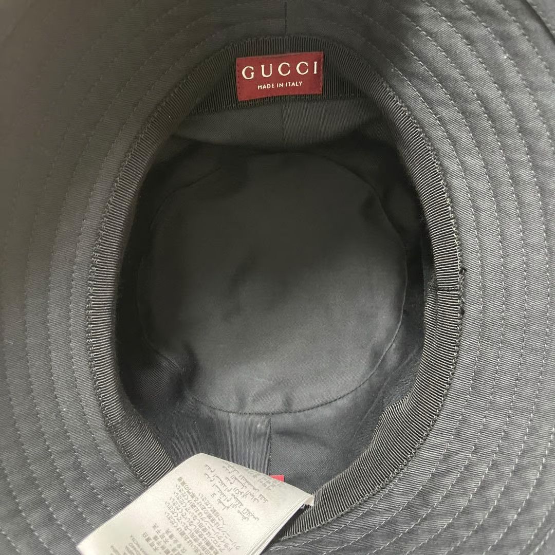 Gucci oc11z0126 Size: OS Cotton Bucket Hat / Cap In Black Size ONE SIZE - 2 Thumbnail