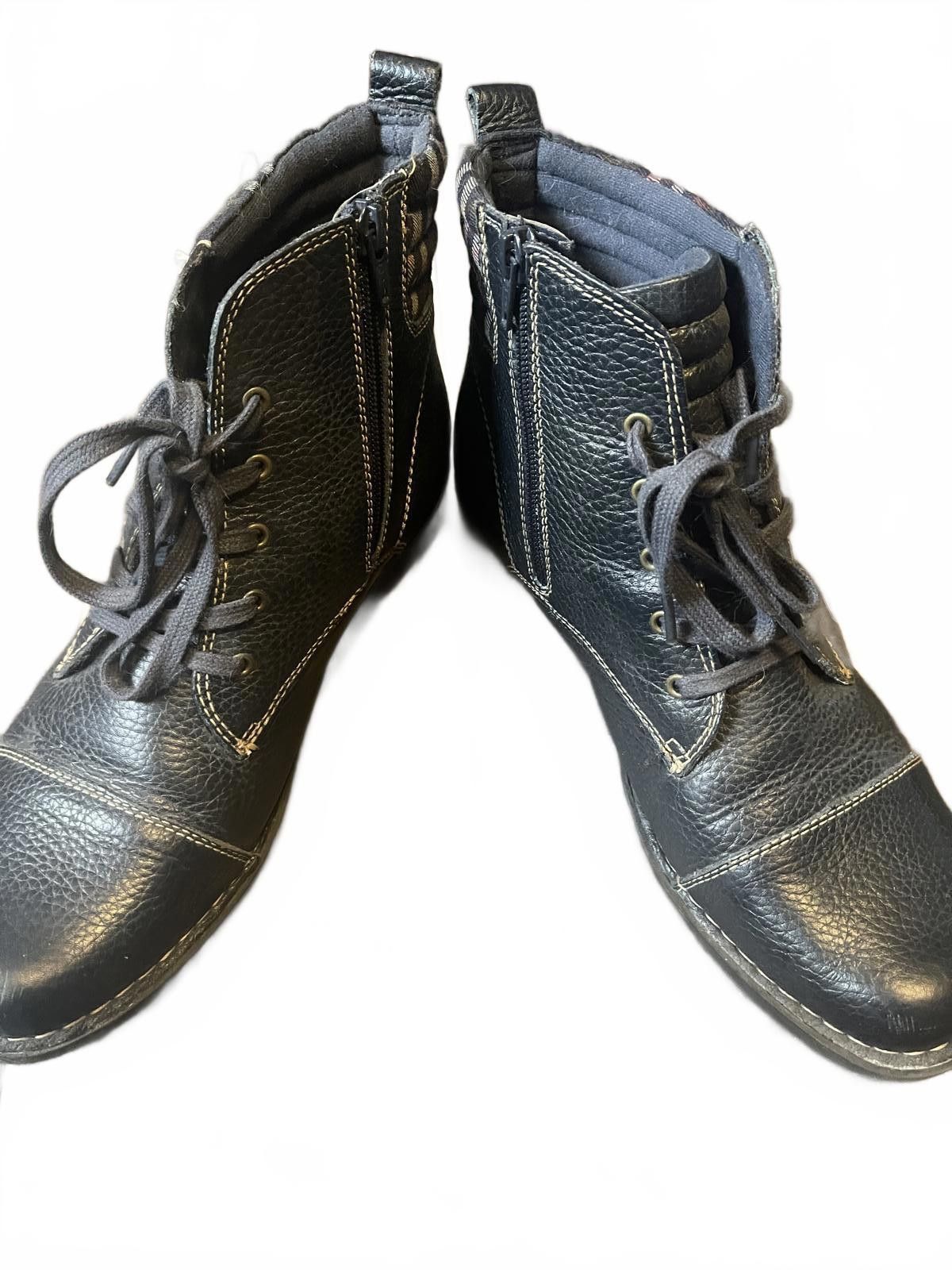 Designer Clark's leather booties Size US 10 / IT 40 - 3 Thumbnail