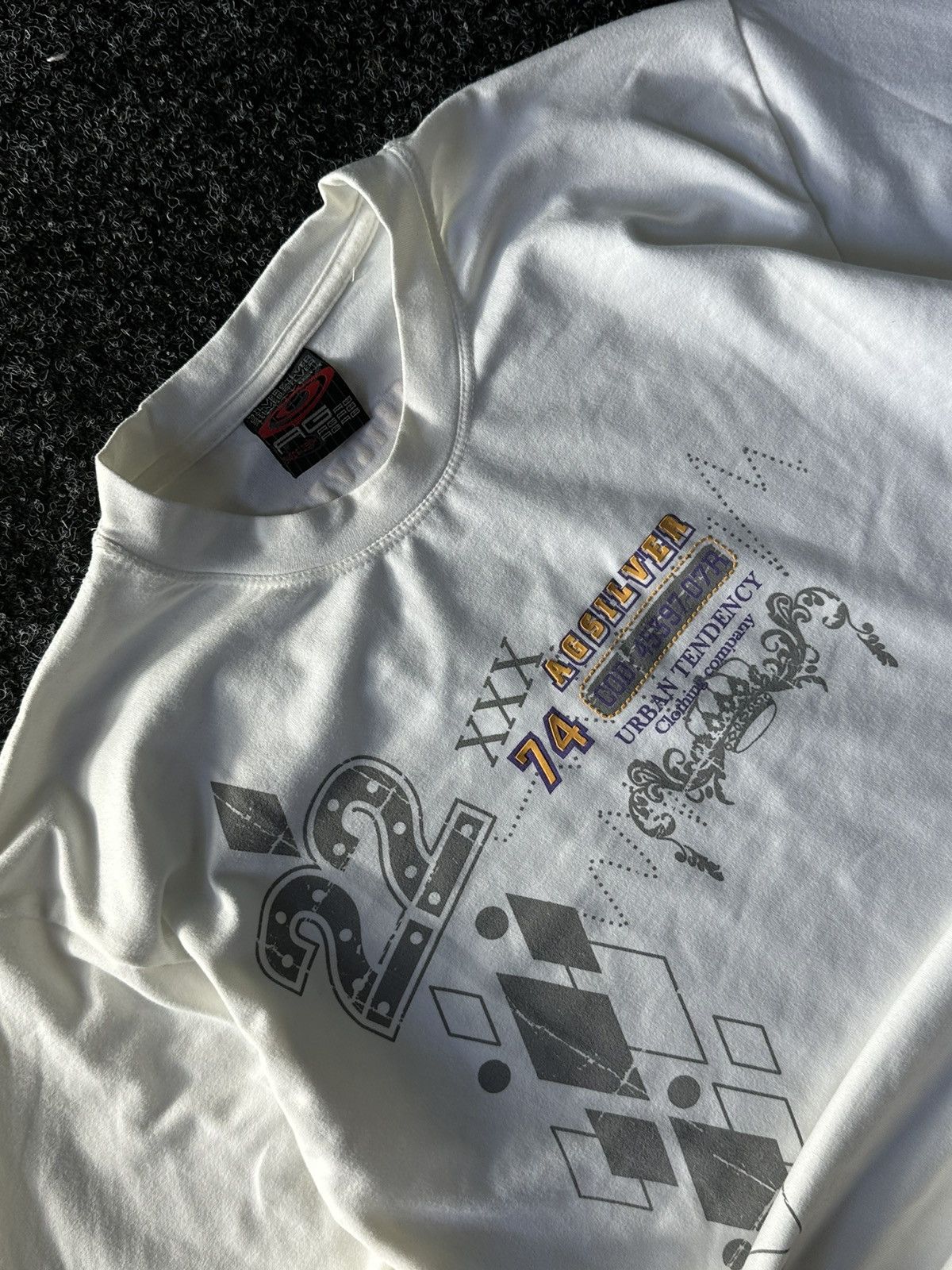 Quiksilver × Vintage 🚨Vintage 90s Big Logo QUIKSILVER AG WHITE longsleeve Y2K Size US S / EU 44-46 / 1 - 4 Thumbnail