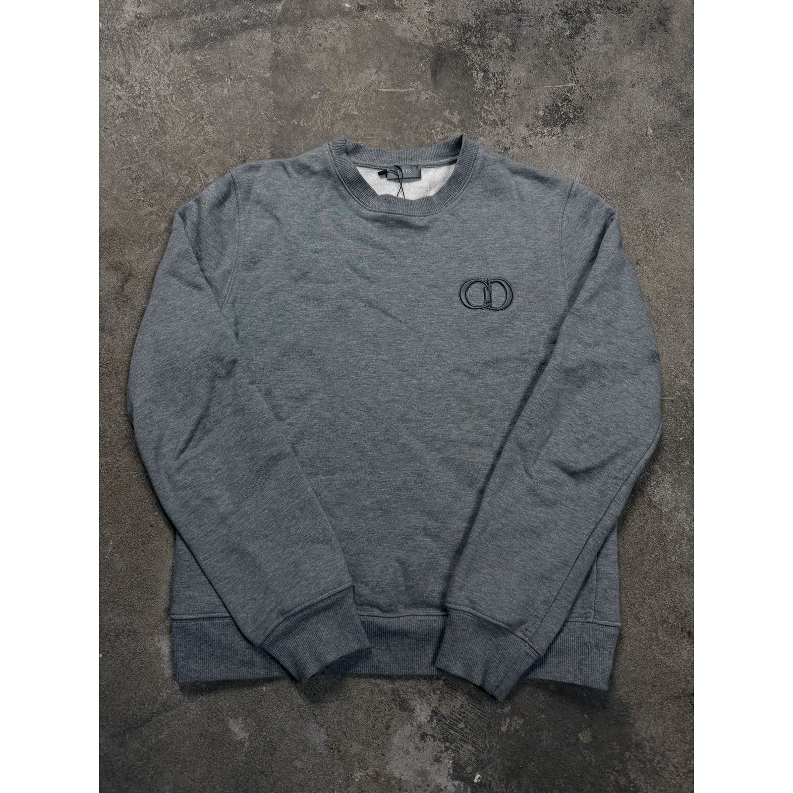 Dior CD Logo Crewneck Grey Used Small