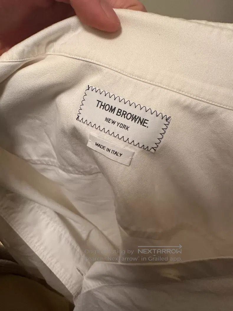 Thom Browne Thom Browne White Long Sleeve Shirt Size US M / EU 48-50 / 2 - 3 Thumbnail