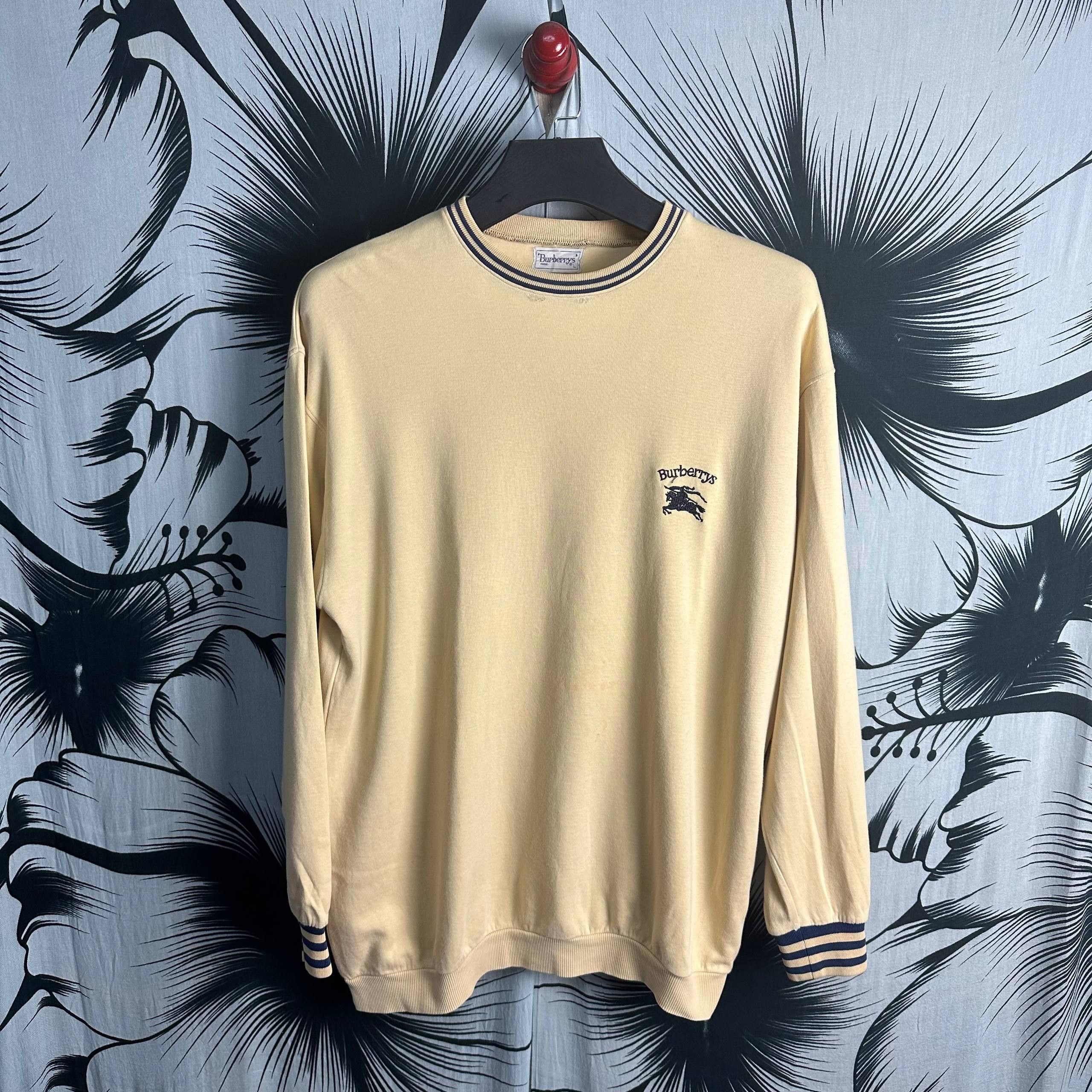 Vintage Burberry Embroidered Logo Crewneck Sweatshirt