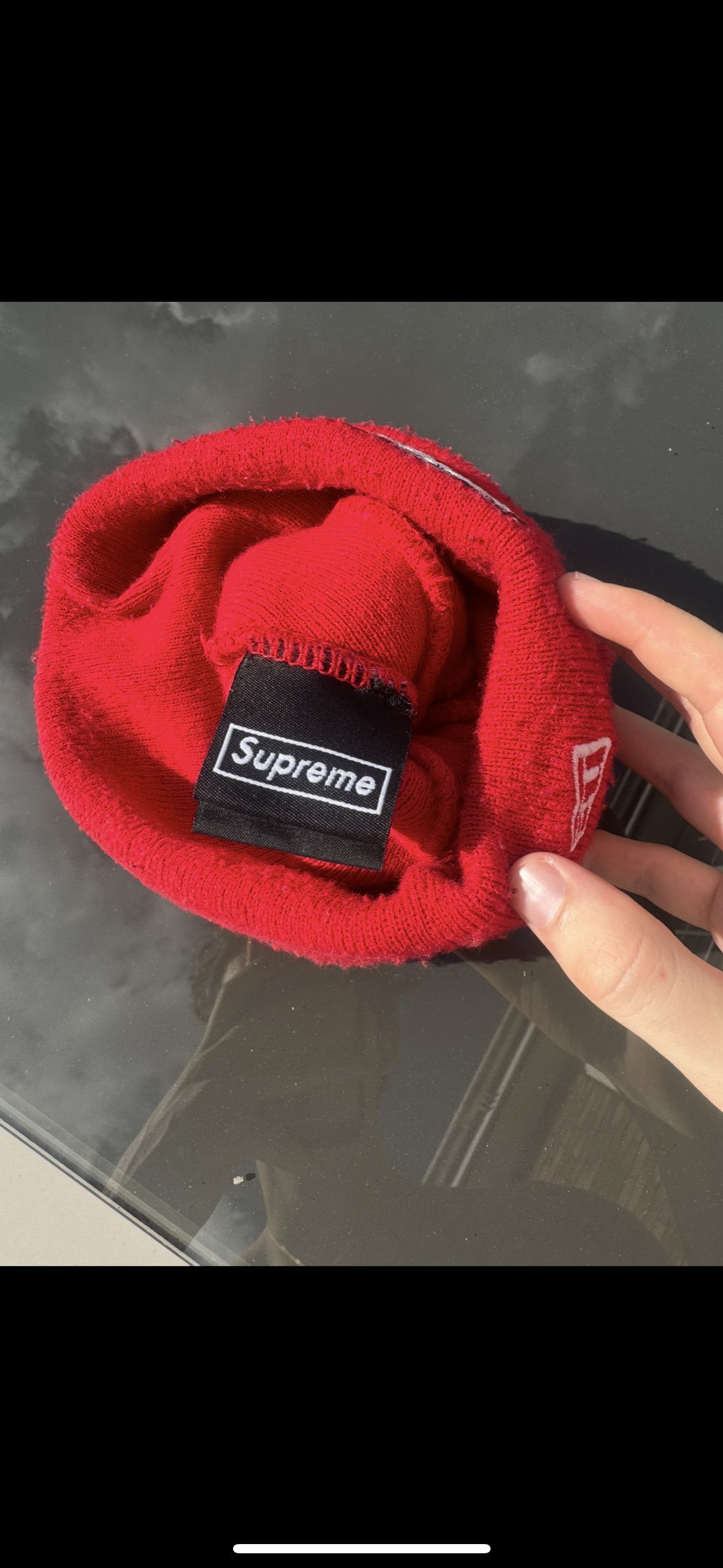 Supreme Supreme Bandana Box Logo New Era Beanie Red FW19 Size ONE SIZE - 3 Thumbnail