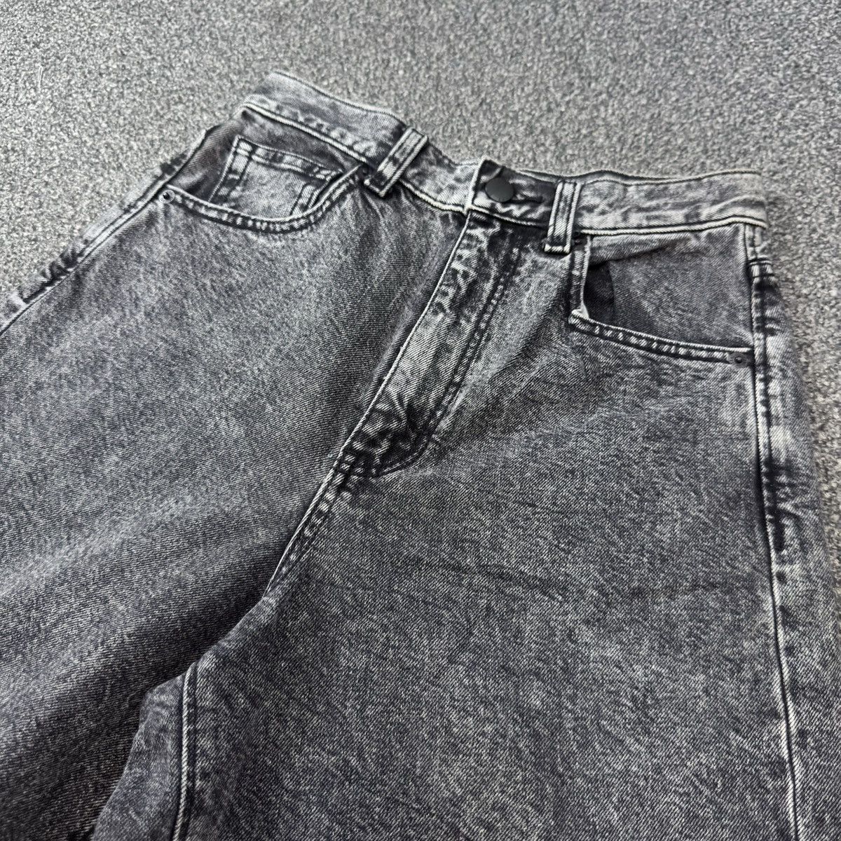 Yohji Yamamoto Archives Japanese Acid Wash GU Barrel Baggy Faded Black Jean Size 26" / US 2 / IT 38 - 3 Thumbnail
