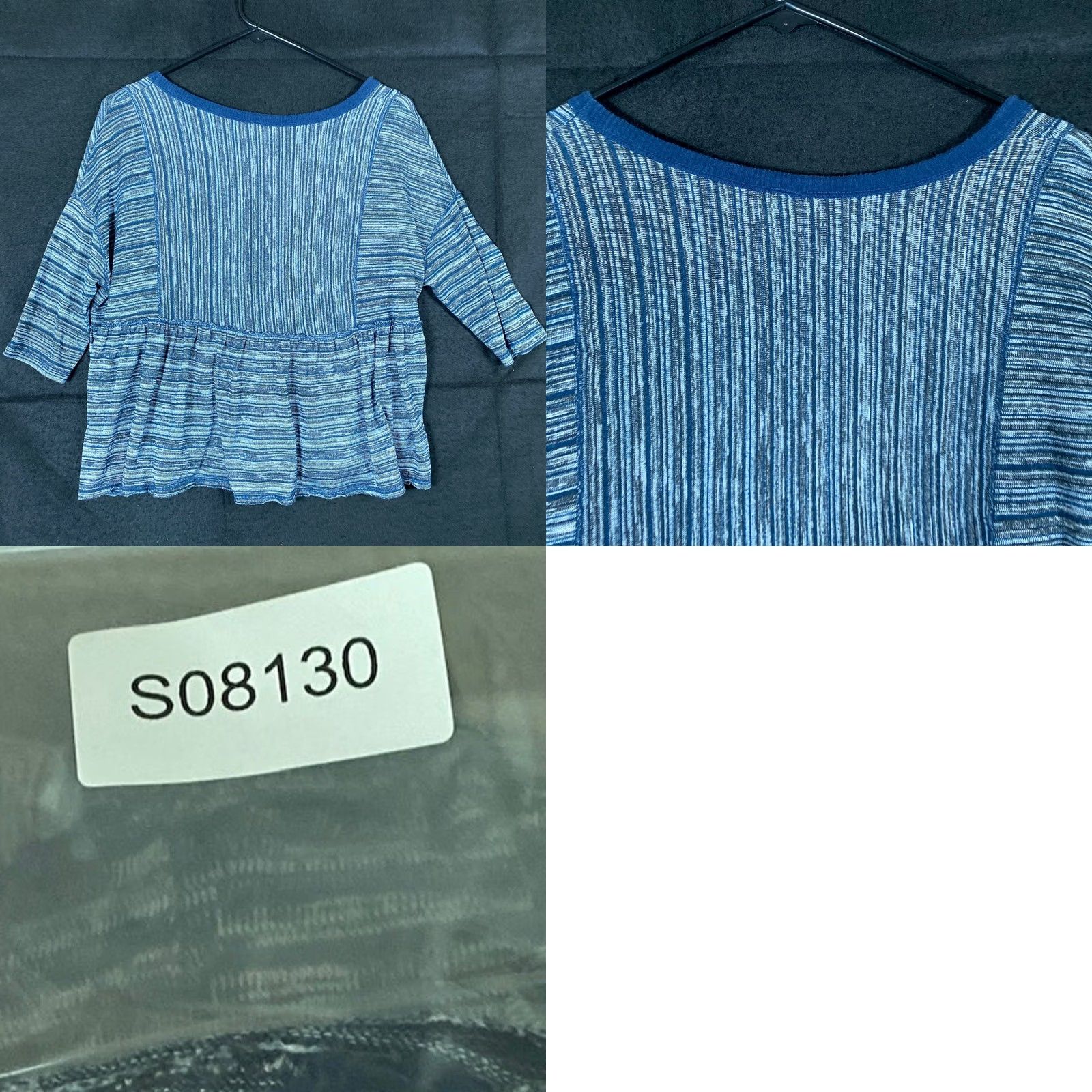 Vintage We the Free Womens Sweater Blue Striped Pullover Crew Neck Oversized Boxy S Size S / US 4 / IT 40 - 8 Thumbnail