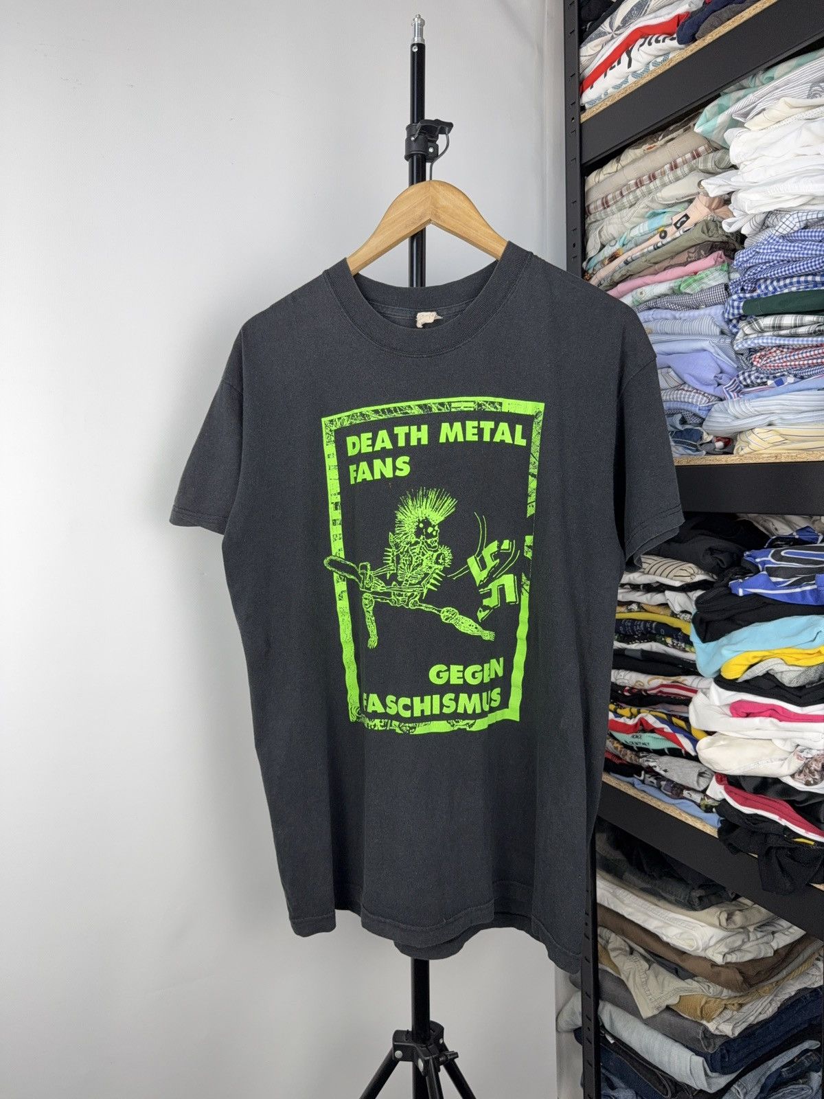 Band Tees Vintage 90s Crazy Death Metal Fans Against Fascism t-shirt Size US L / EU 52-54 / 3 - 1 Thumbnail