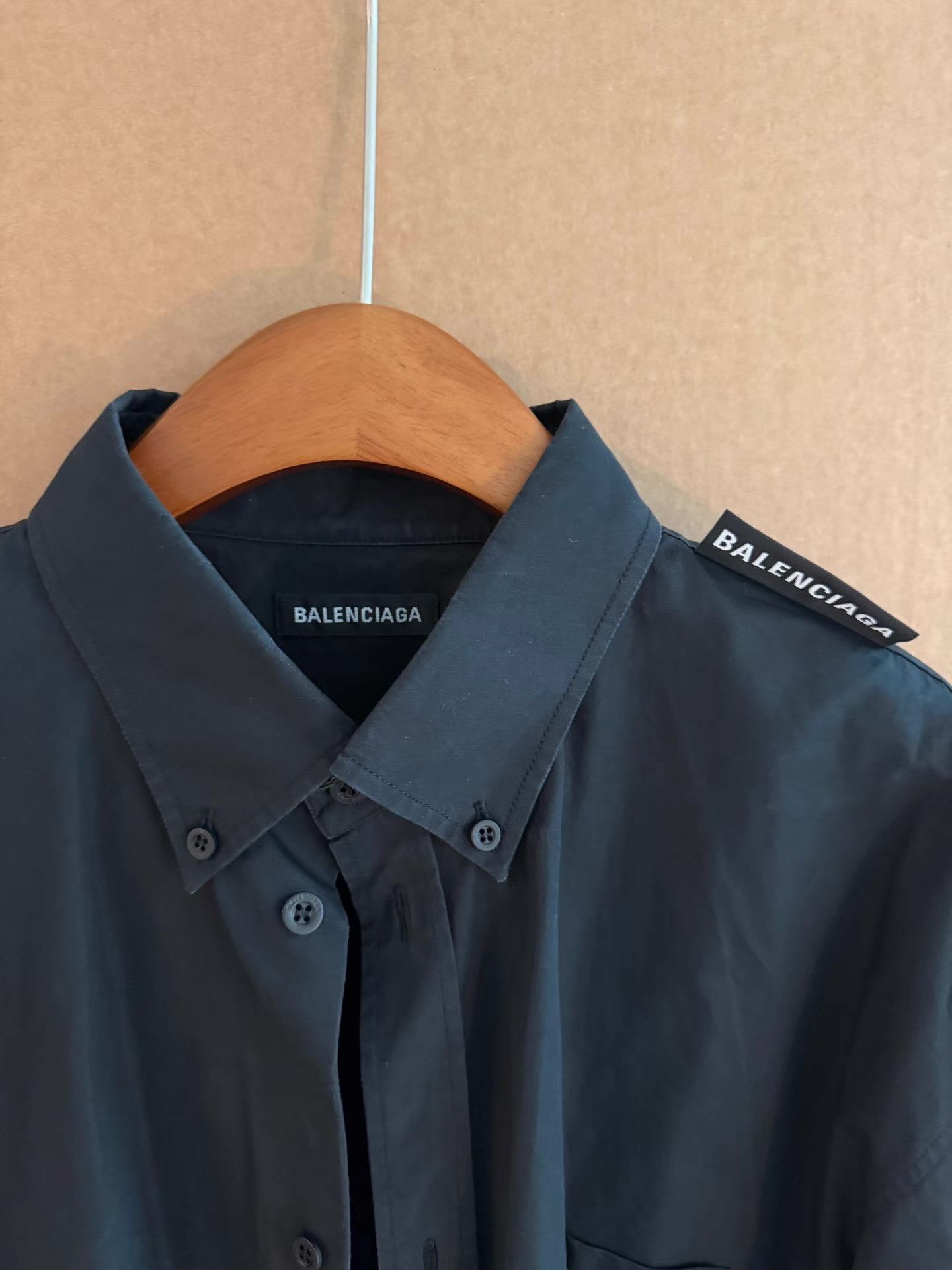 Balenciaga Balenciaga Black Long Sleeve Shirt Q16 Size US M / EU 48-50 / 2 - 2 Thumbnail