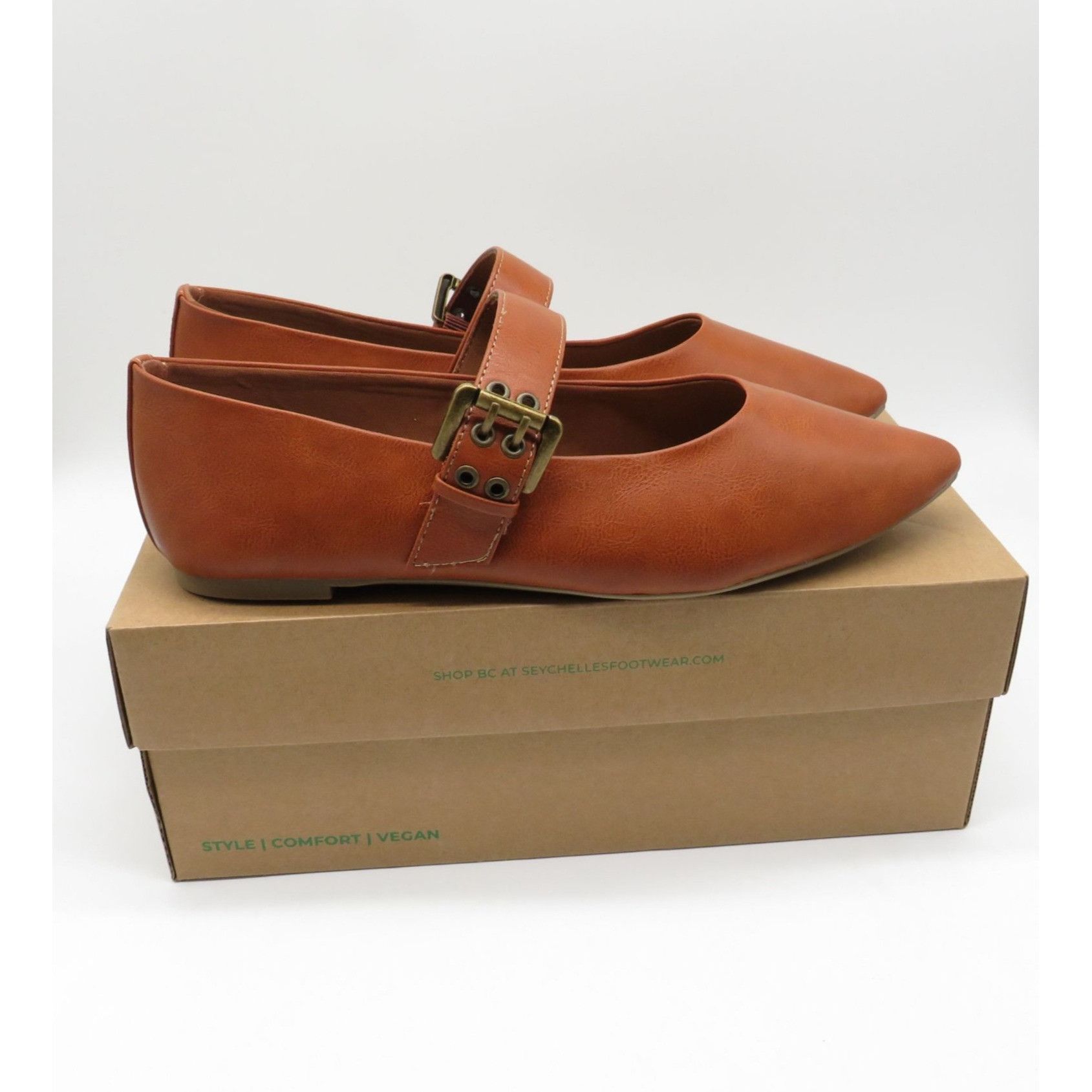 Seychelles BC By Seychelles Spinning Around Chestnut Flats Buckle Strap Size US 11 / IT 41 - 1 Thumbnail