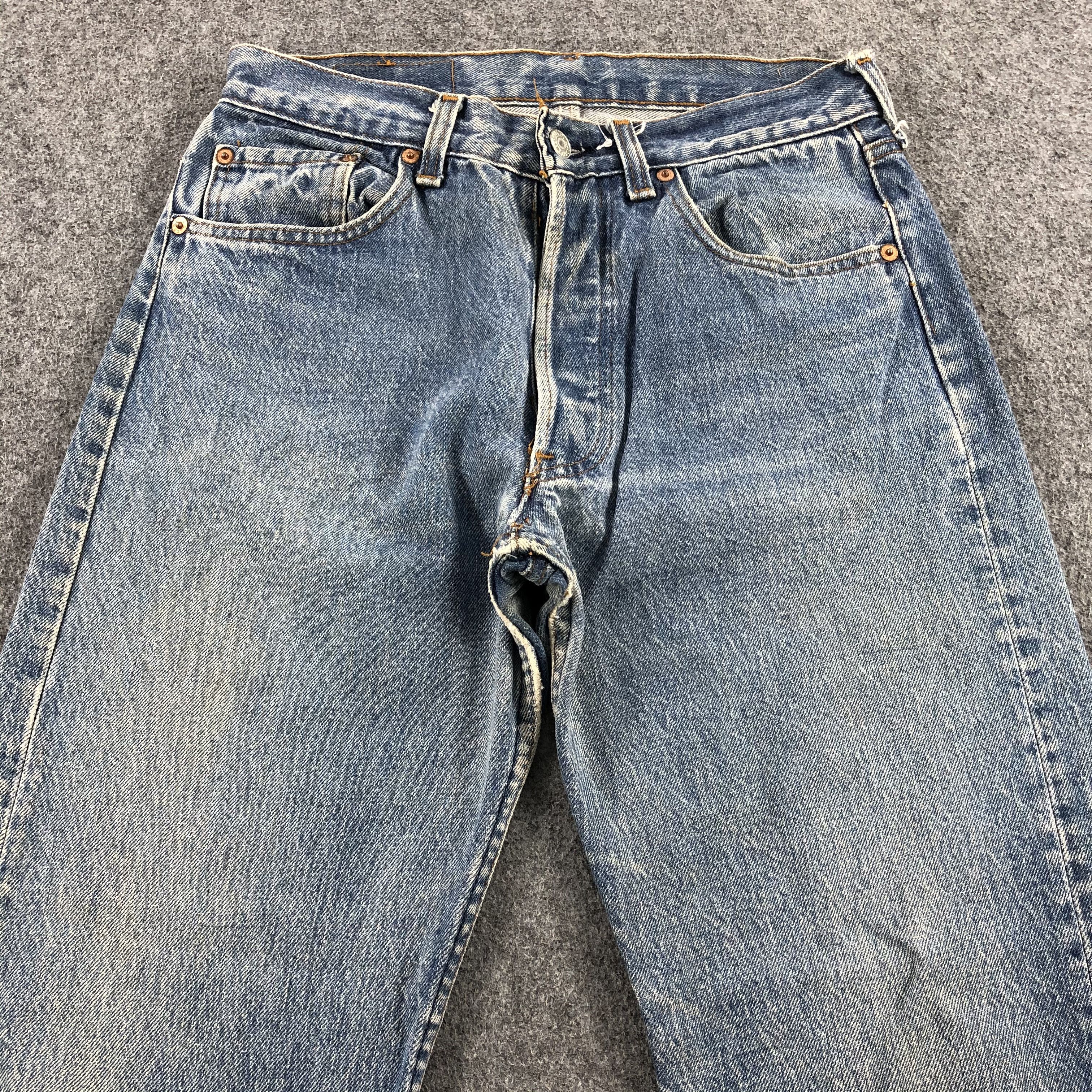 Levi's 80s Vintage Blue Wash Levis 501 Jeans-JM2081 Size US 29 - 3 Thumbnail