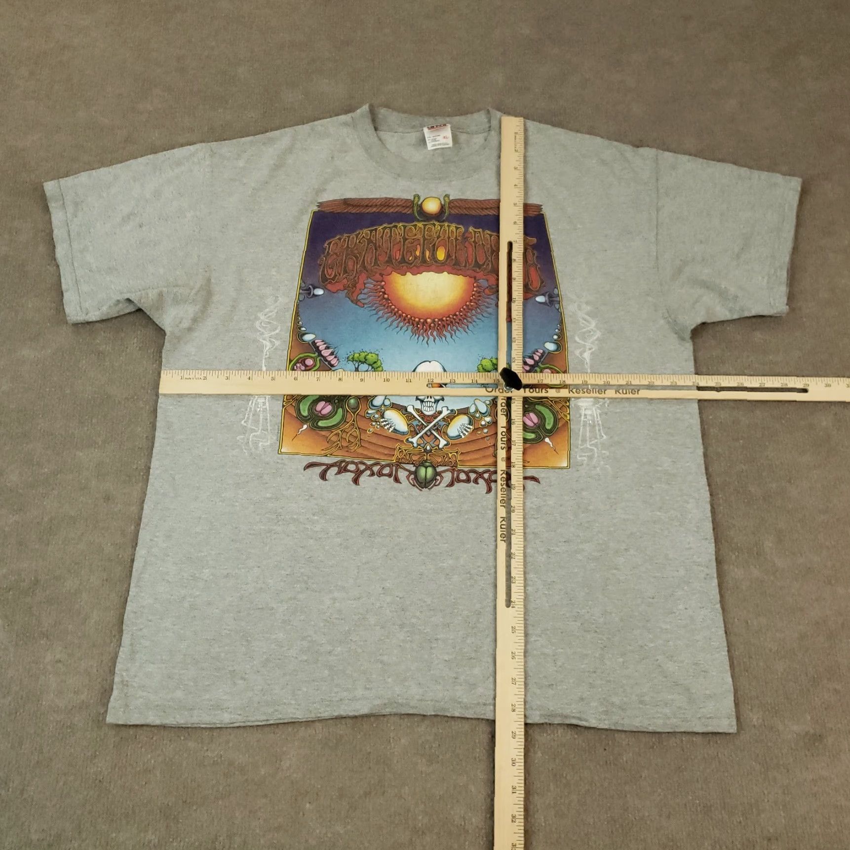 Anvil VINTAGE Grateful Dead Shirt Men's XL Gray Anvil T-Shirt Band Rick Griffin Aoxomoxoa 2001 Shirt Mens XL Gray Band Grateful Dead Size US XL / EU 56 / 4 - 2 Thumbnail