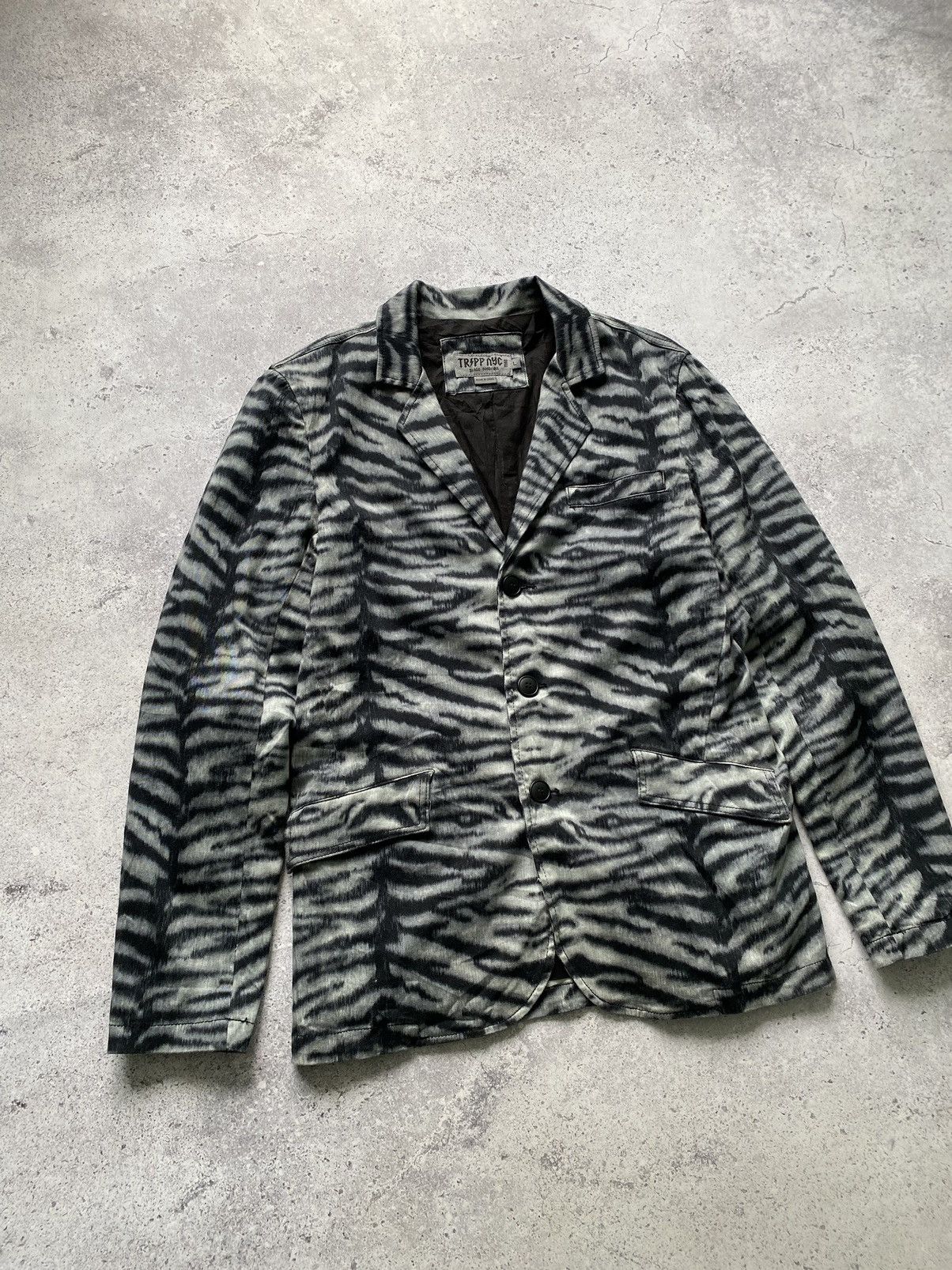 Japanese Brand × Tripp NYC Tripp Nyc Zebra Avant Garde Vintage Blazer Jacket Size US L / EU 52-54 / 3 - 4 Thumbnail