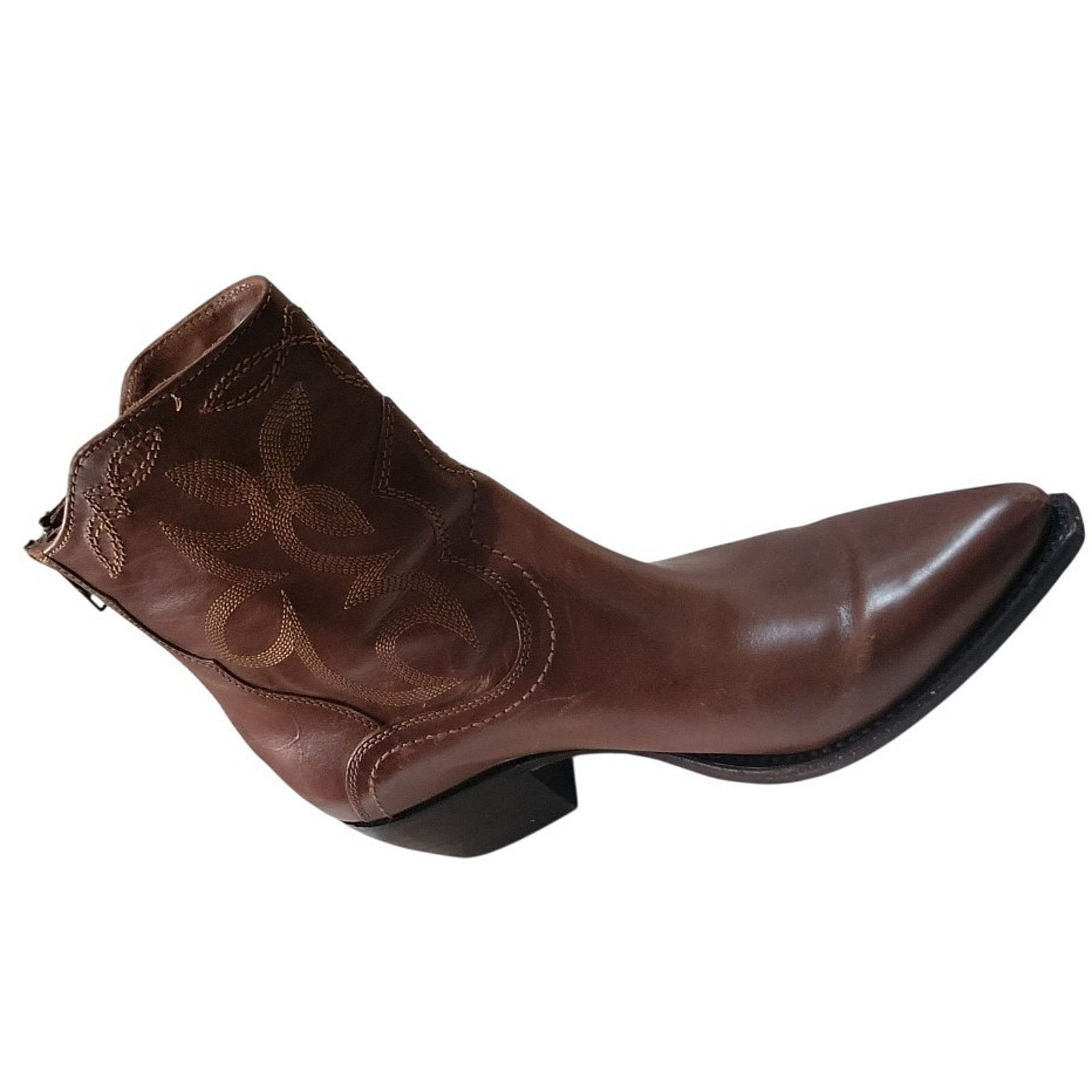 Frye Frye SHANE EMBROIDERED Leather Women Ankle Boots Size 8.5B Size US 8.5 / IT 38.5 - 3 Thumbnail