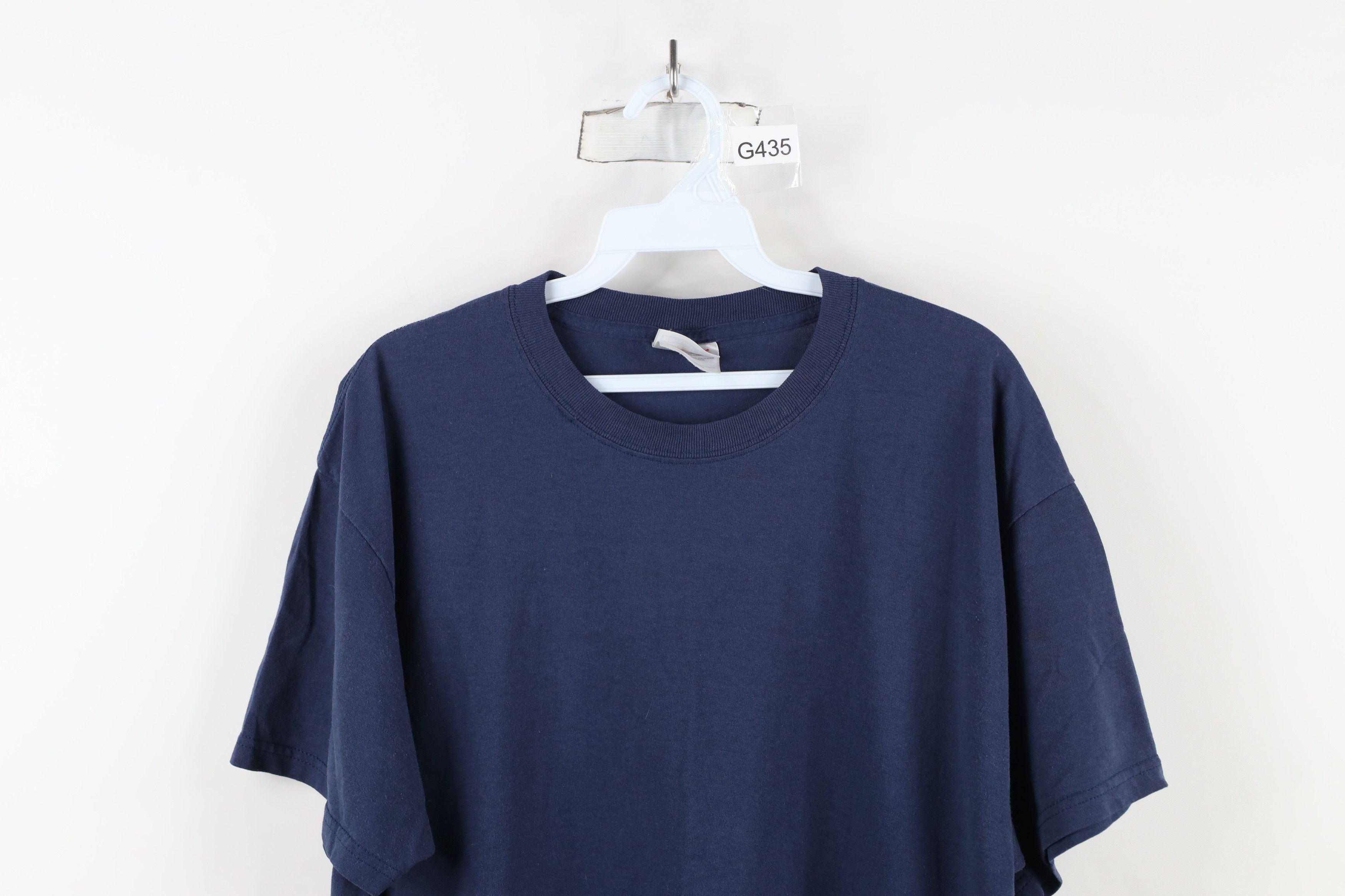 Hanes × Vintage Vintage 90s Hanes Heavyweight Blank Short Sleeve T-Shirt Size US L / EU 52-54 / 3 - 2 Thumbnail
