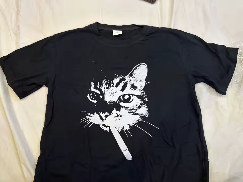 Japanese Brand Smoking Cat Retro Printed Size US XL / EU 56 / 4 - 1 Thumbnail
