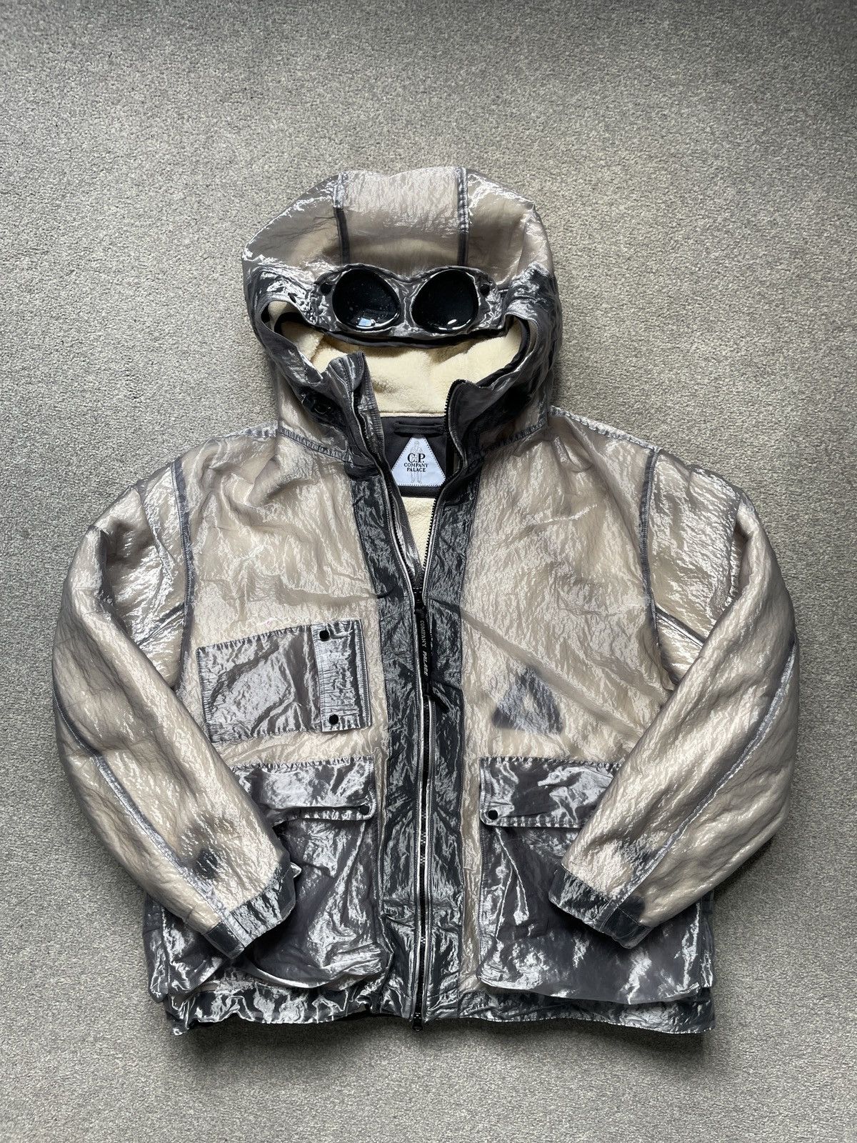 image of C P Company Klear Achronic Anorak in Silver, Men's (Size Large)