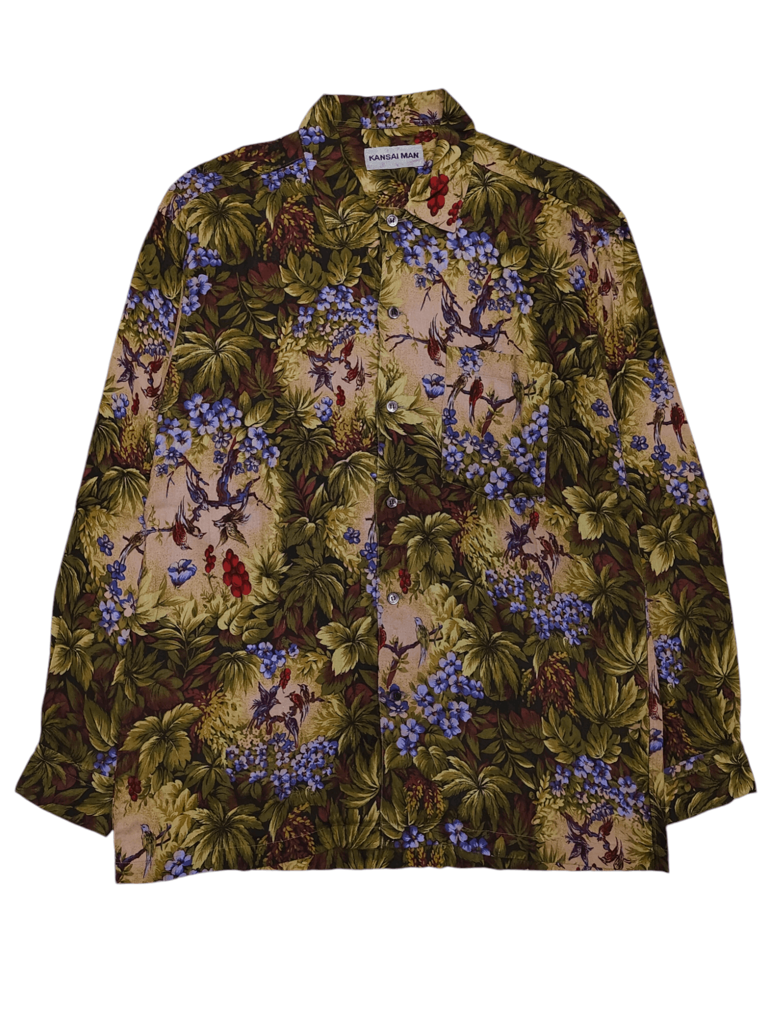Kansai Yamamoto GRAIL🇯🇵Vtg Kansai Man🇯🇵 All Over Print Florals Art Size US M / EU 48-50 / 2 - 1 Thumbnail