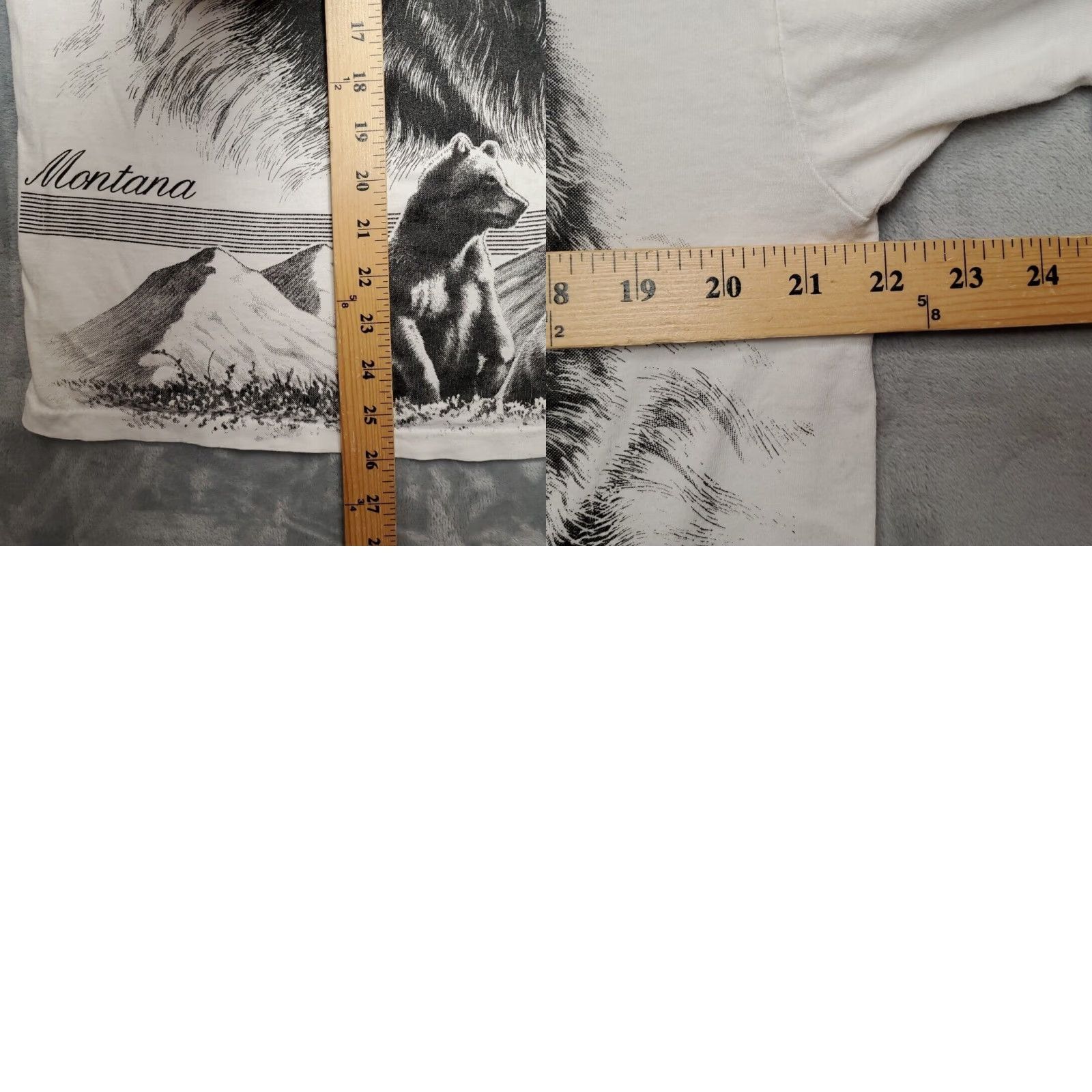 Vintage VINTAGE Nature T Shirt Mens M White Grizzly Bear by Tabor Montana Single Stitch TEE Size US M / EU 48-50 / 2 - 8 Thumbnail