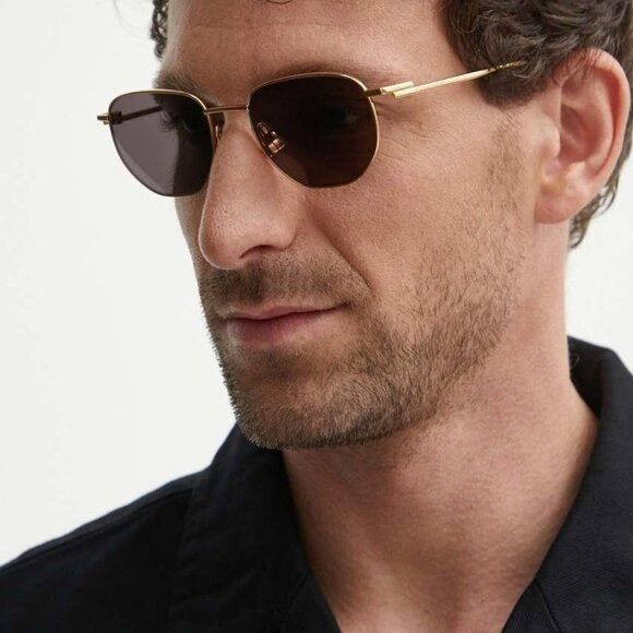 Bottega Veneta 🕶️ New Bottega Veneta BV1301S 001 Sunglasses - Gold Frame Size ONE SIZE - 5 Thumbnail