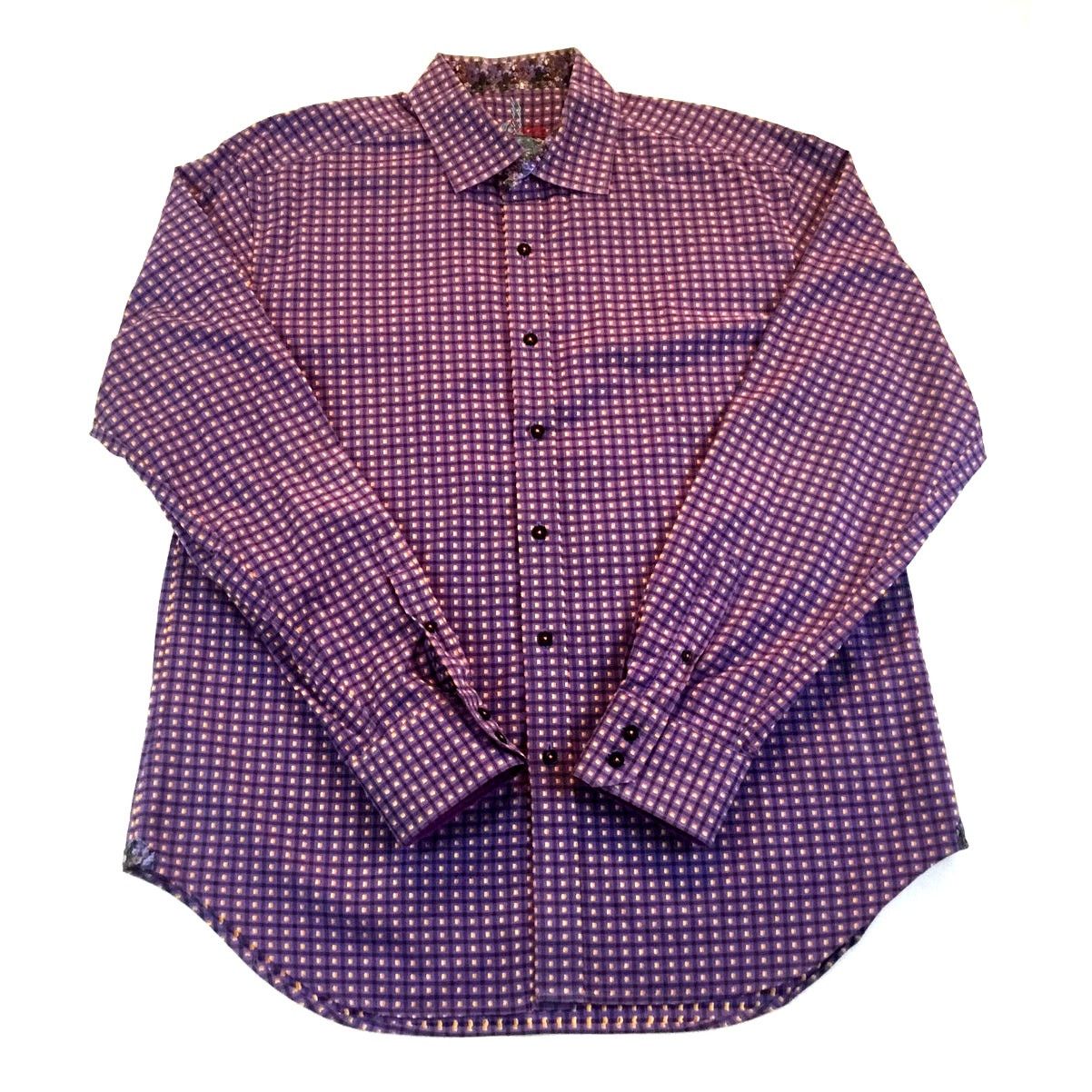 Robert Graham Robert Graham XL Purple Print Long Sleeve Shirt Size US XL / EU 56 / 4 - 1 Thumbnail