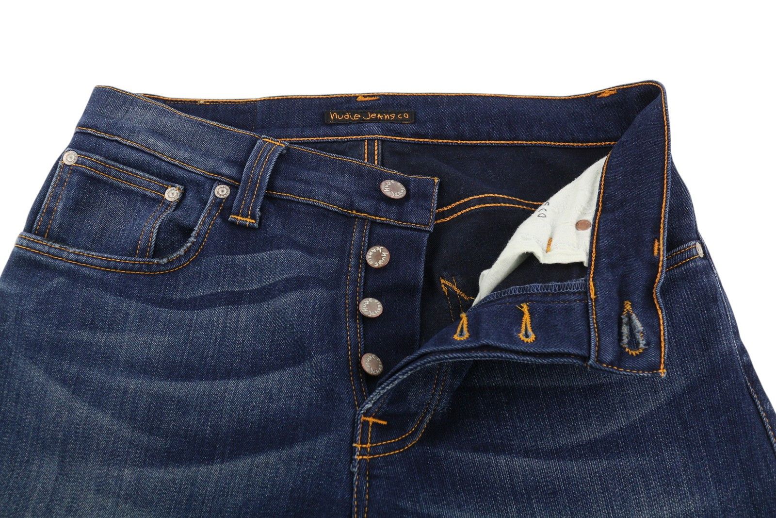 Nudie Jeans GRIM TIM W31/L30 Washed Denim Deep Slim Jeans 83609 Size US 31 - 4 Thumbnail