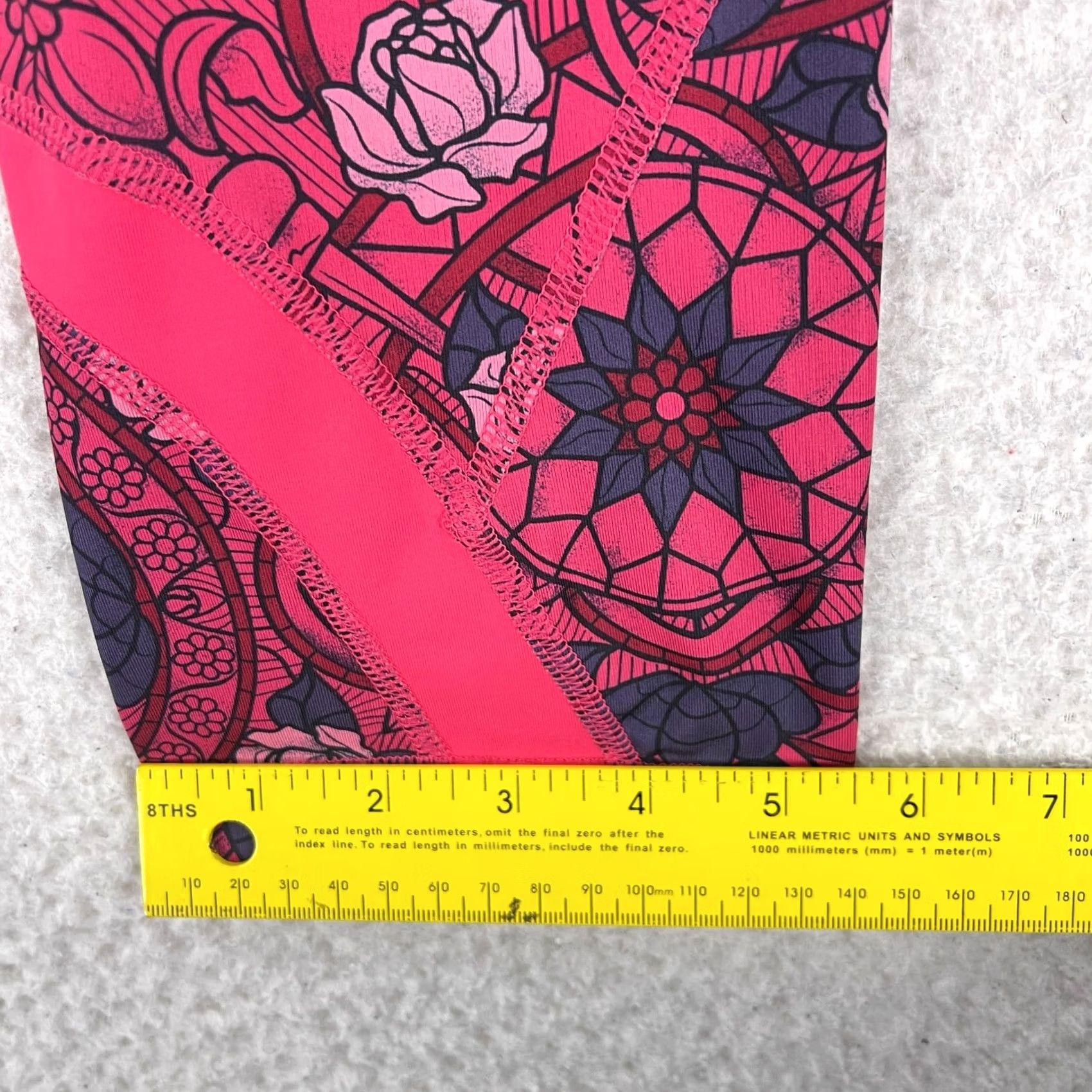 Lululemon Lululemon Inspire Crop II Leggings Womens Size 6 Pink Floral Pull On Yoga Gym Crop Leggings Varsity style Size 27" / US 4 / IT 40 - 7 Thumbnail