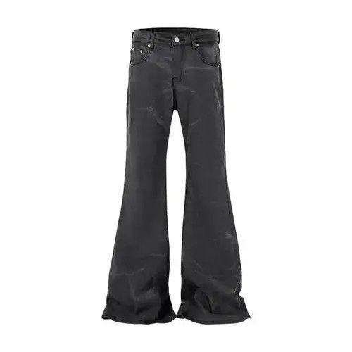 Jean Washed Wave Patterned Micro Flared Jeans Men Size US 31 - 4 Thumbnail