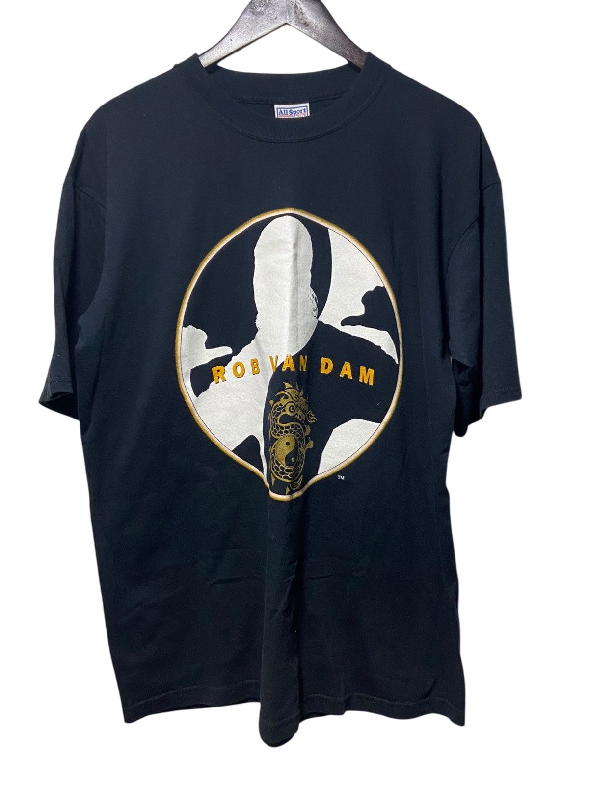 Vintage × Wwe × Wwf Vintage WWF RVD ROB VAN DAM 2001 T SHIRT LARGE 