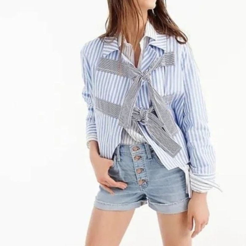 J.Crew J Crew Denim Button Fly Cut Off Denim Shorts Womens 27 Size 27" / US 4 / IT 40 - 6 Thumbnail