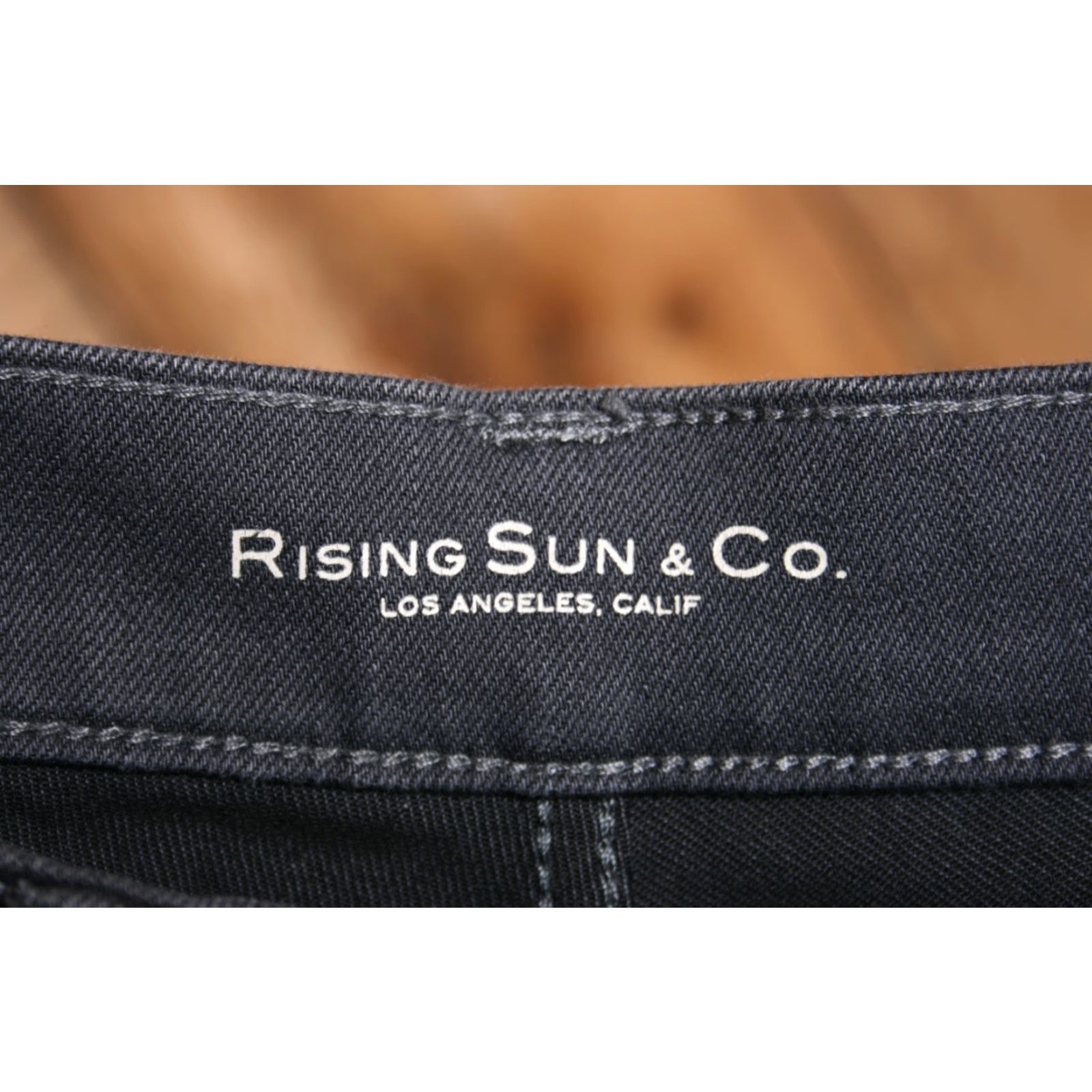 Vintage RISING SUN & CO. The Slim Fit Gray Stretch Denim Jeans Mens Sz. 31x29 - 5-Pocket Straight Inseam 29" Size US 31 - 7 Thumbnail