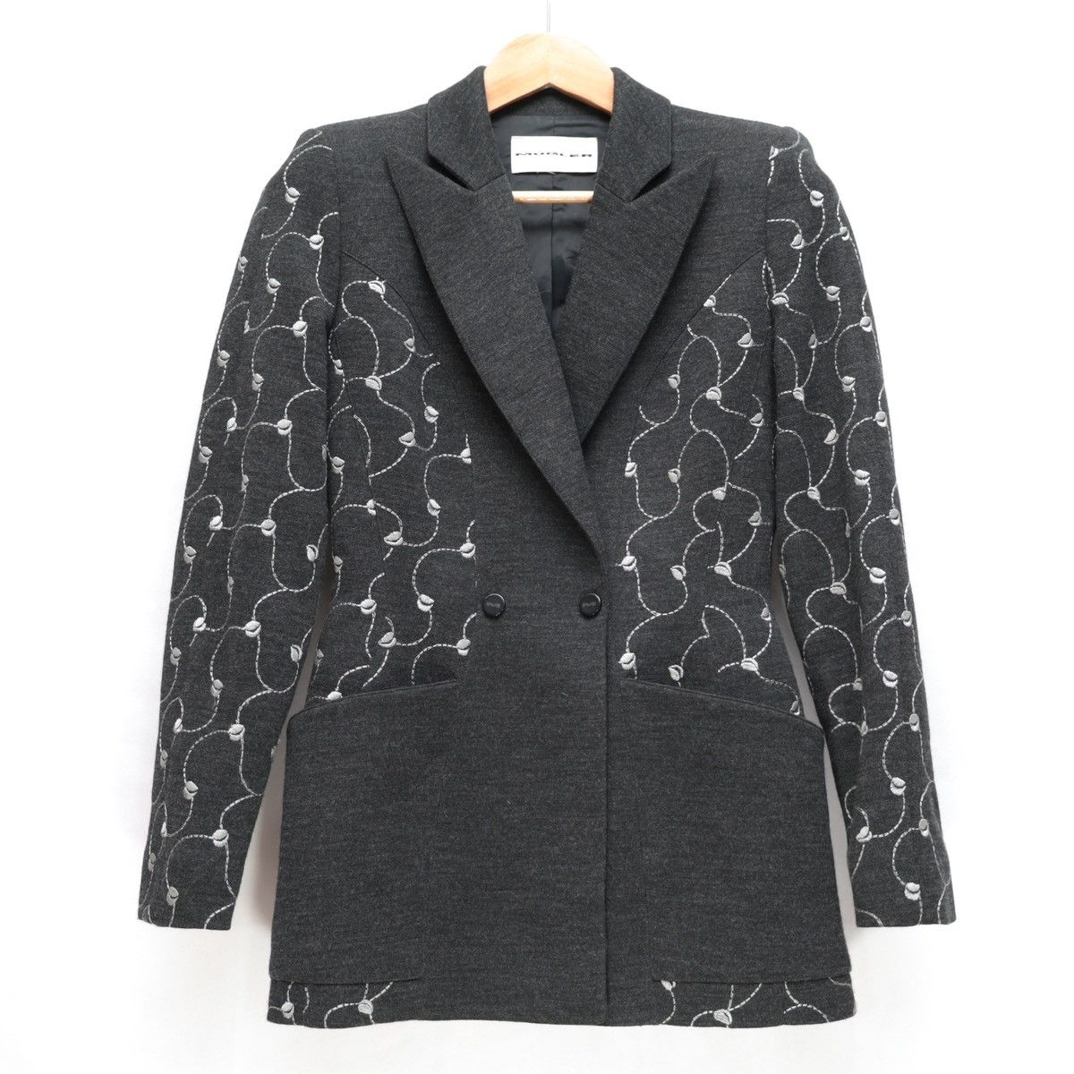Mugler Designer Vintage Thierry Mugler Jacket Embroidered Leaves Size M / US 6-8 / IT 42-44 - 1 Thumbnail