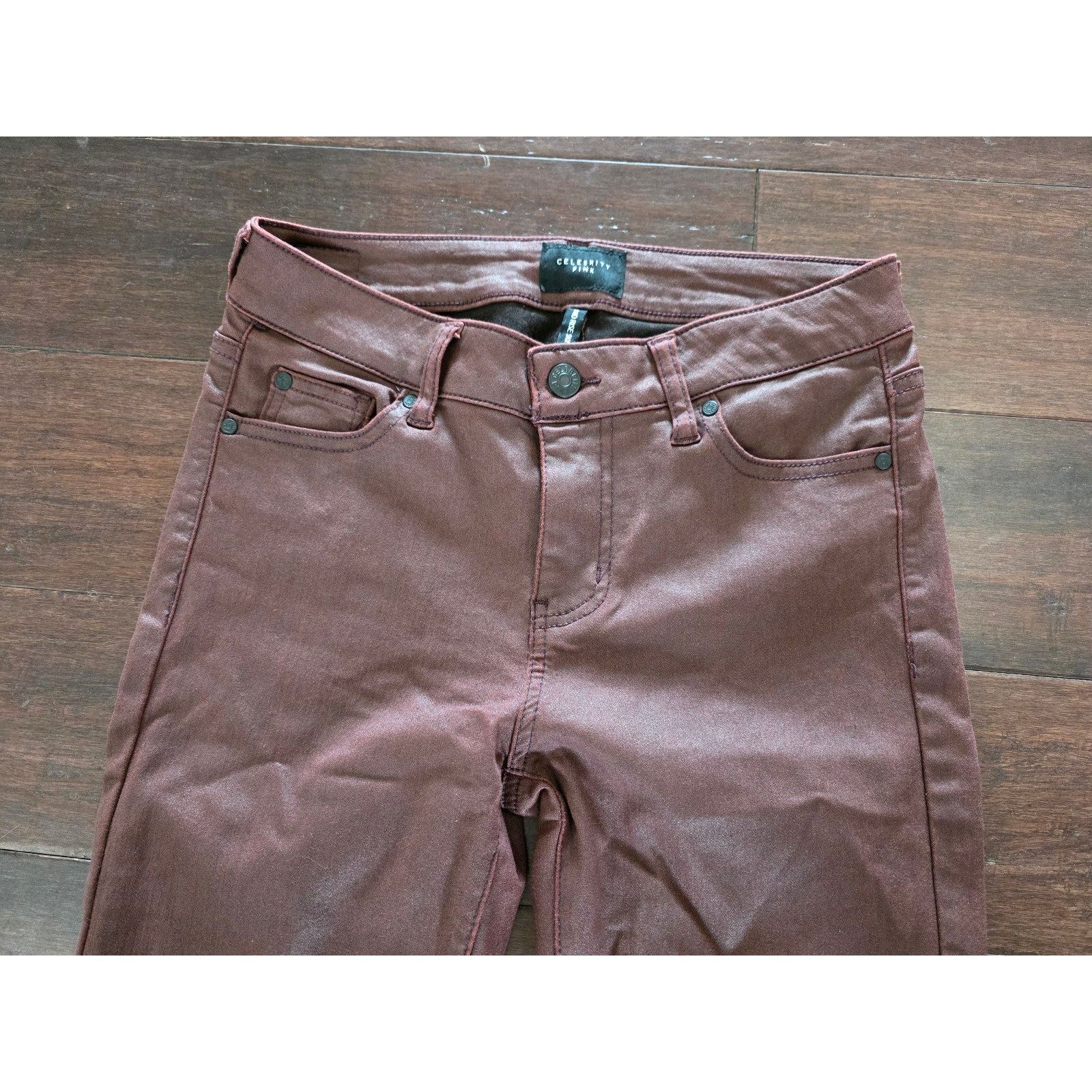 Other Women's Size 7/28 Celebrity Pink Burgandy Skinny Jeans So Cu Size 28" / US 6 / IT 42 - 7 Thumbnail