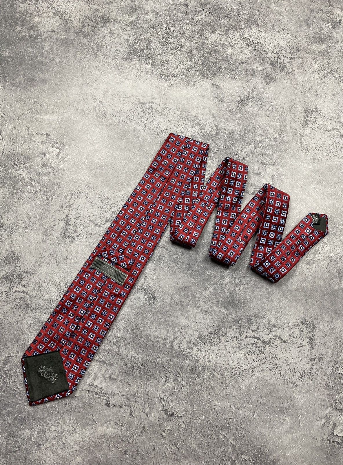 Eton Eton 100% Silk Made in France Tie Luxury Monogram Cravatte Size ONE SIZE - 2 Thumbnail