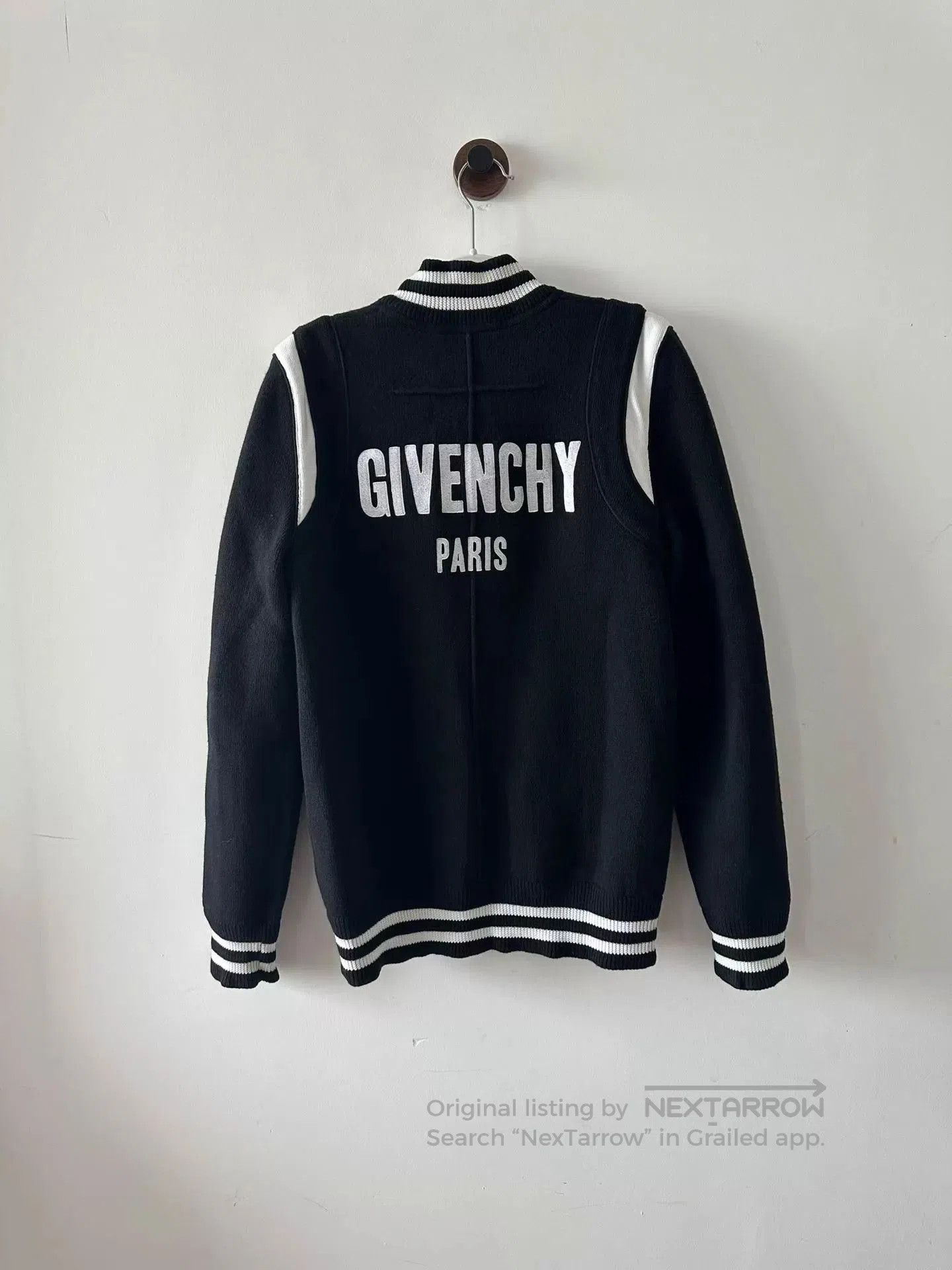 Givenchy Black Baseball Jacket with White Accents Size S. Size US S / EU 44-46 / 1 - 2 Thumbnail