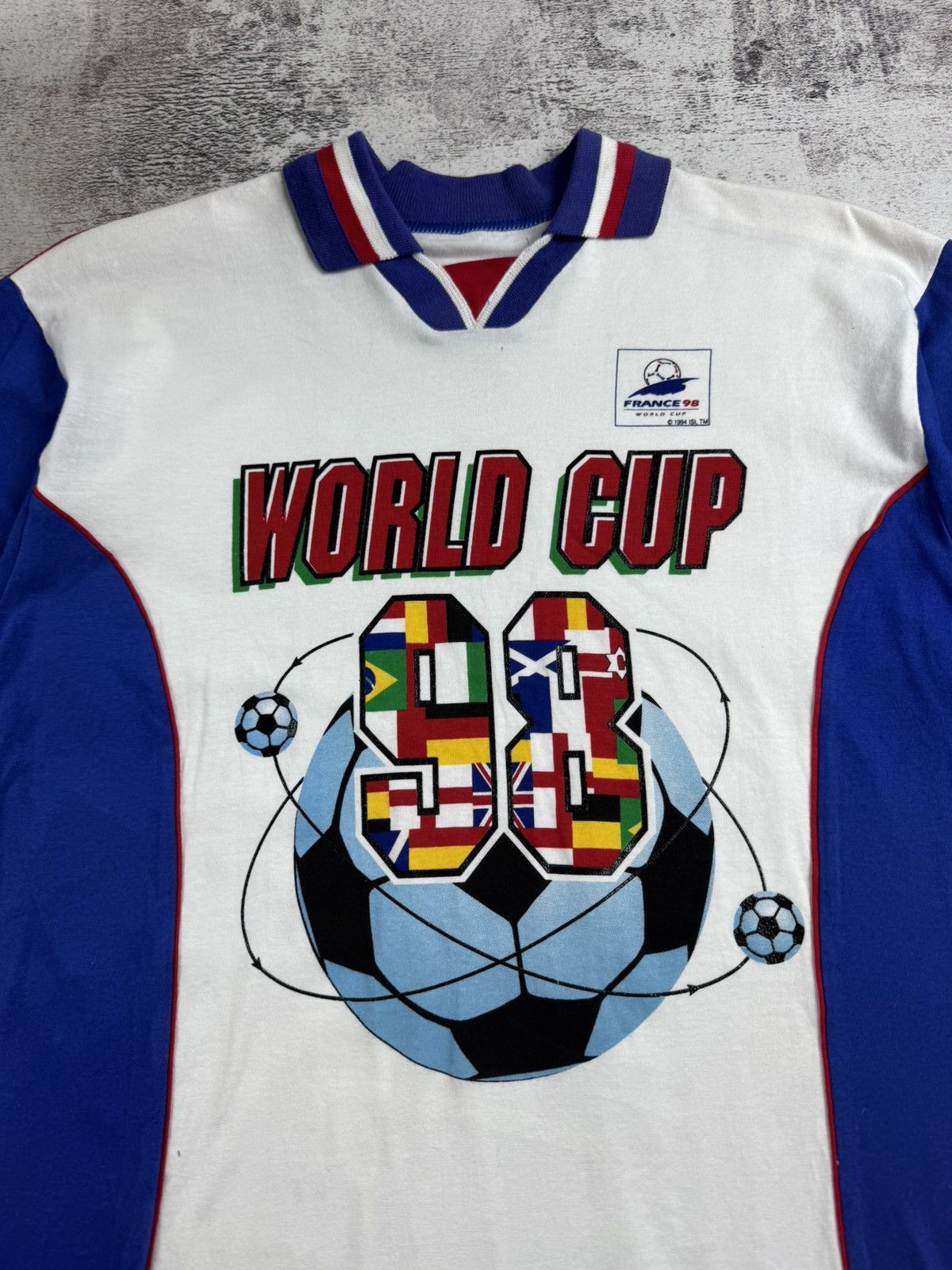 Vintage FRANCE 1998 1994 World Cup National Soccer Football 90s Jersey White T Shirt Tee Size US S / EU 44-46 / 1 - 6 Thumbnail