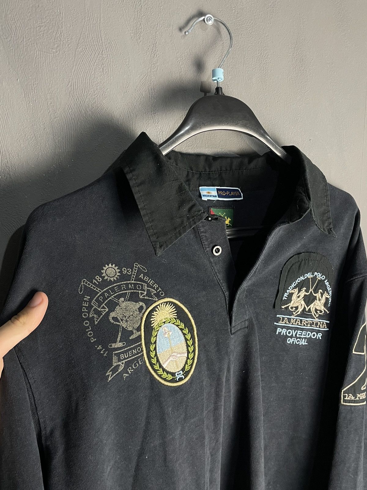 La Martina Vintage La Martina Y2K Rugby Polo Long Sleeve 2 Number Size US XL / EU 56 / 4 - 3 Thumbnail