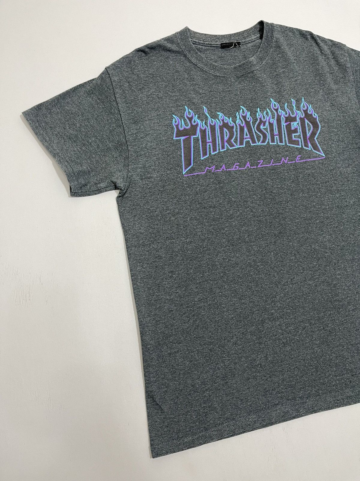 Thrasher Crazy Y2K Thrasher Flames Rare Logo Grunge Punk Skater Tee Size US M / EU 48-50 / 2 - 2 Thumbnail