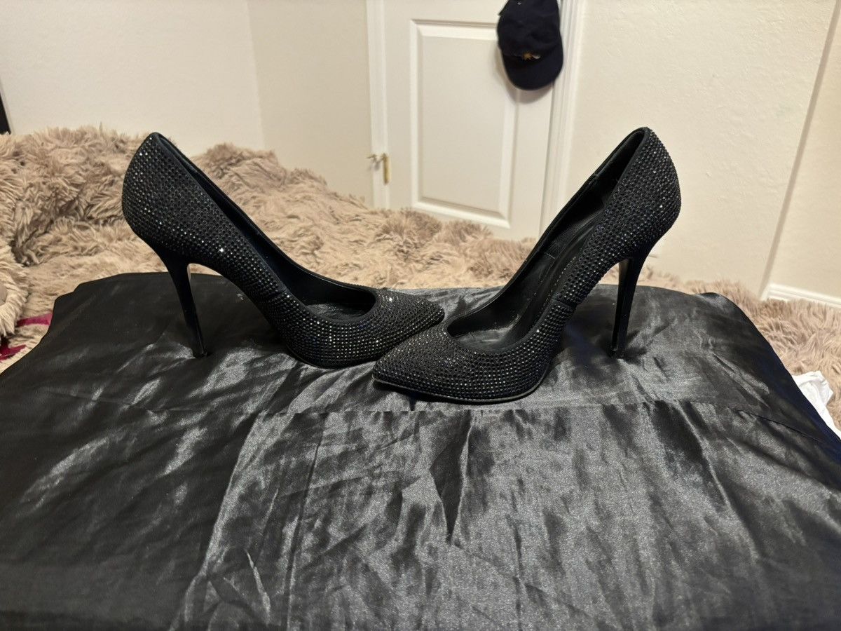 Giuseppe Zanotti Giuseppe Zanotti black crystal-embellished pumps Size US 7 / IT 37 - 3 Thumbnail