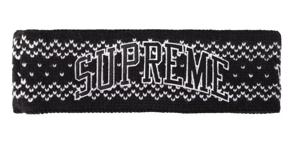 New Era × Supreme Authentic Supreme New Era Arc Logo headband black FW17 os Size ONE SIZE - 7 Thumbnail
