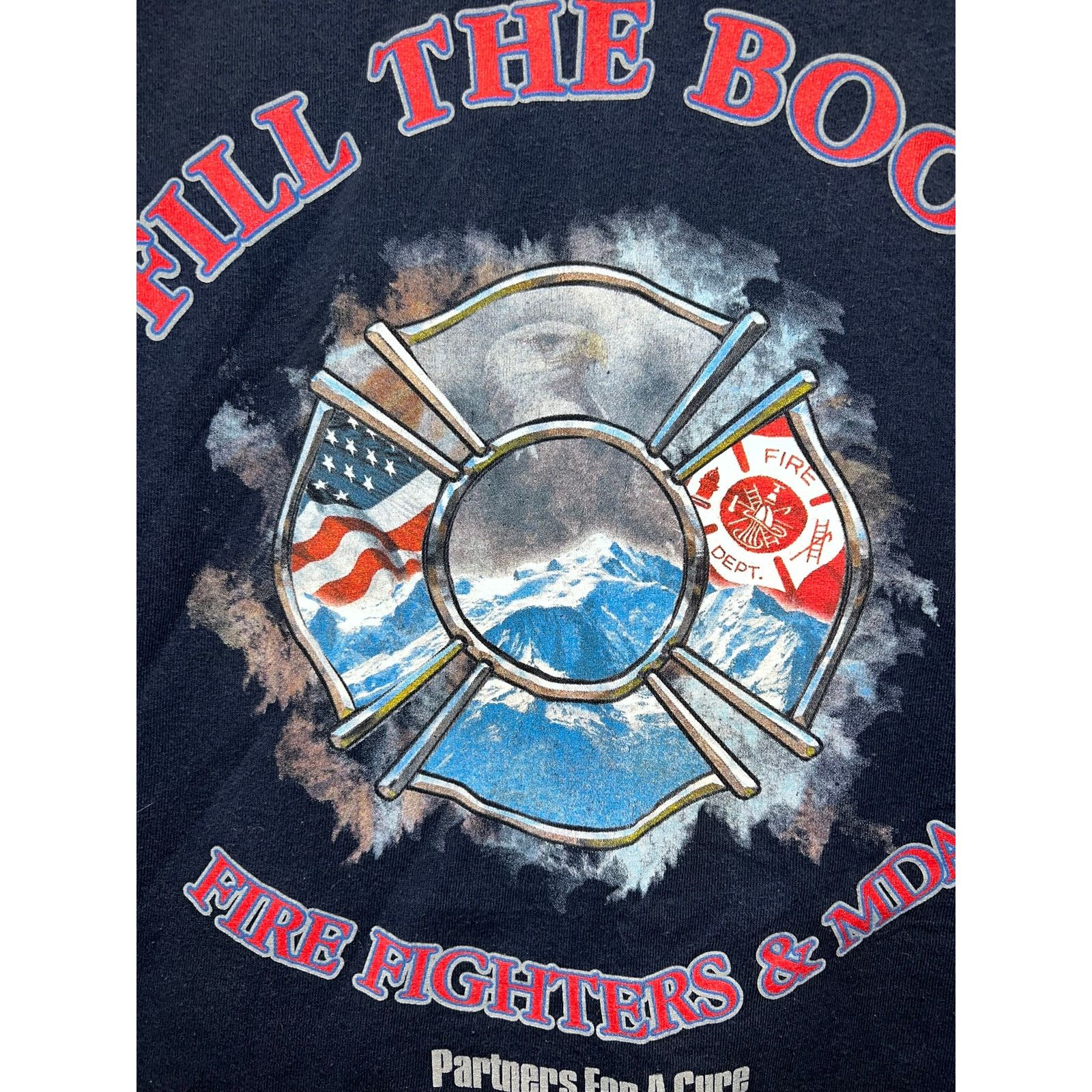 Gildan Fill The Boot Firefighter Shirt Fire Fighers & MDA Tee 2XL Size US XXL / EU 58 / 5 - 7 Thumbnail