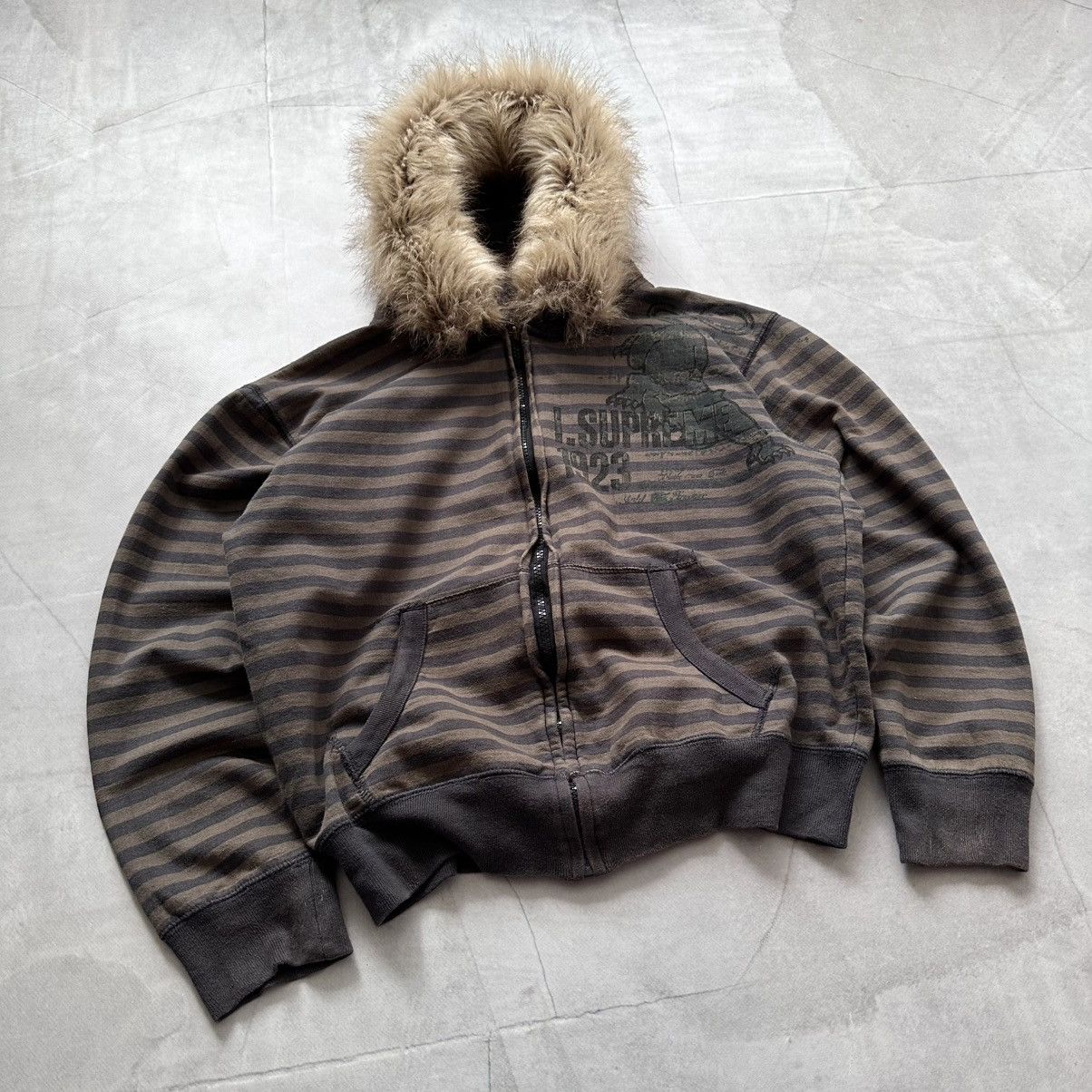 Hysteric Glamour × Undercover Striped If Six Was Nine LGB Vibe Fur Zip Hoodie Jacket Size US S / EU 44-46 / 1 - 4 Thumbnail