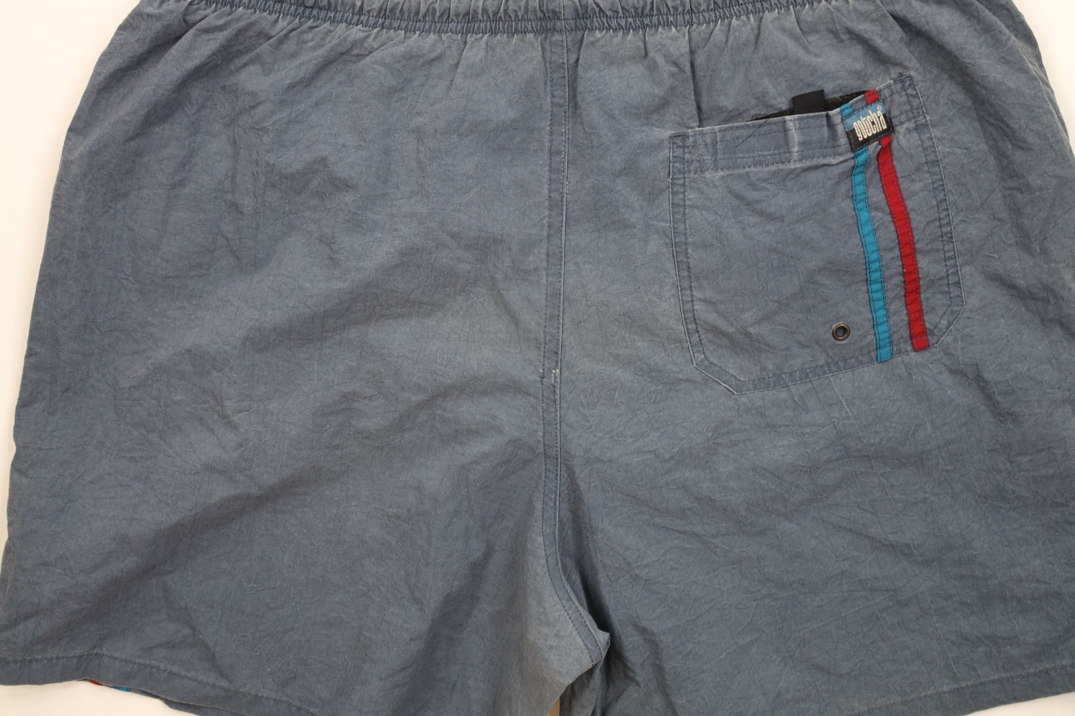 Gotcha Vintage 90s Gotcha Surfing Spell Striped Lined Shorts Trunks Size US 34 / EU 50 - 10 Thumbnail