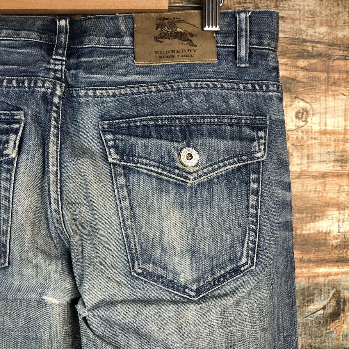 Burberry DLL Burberry Blue Distressed Denim Pants #C252 Size US 29 - 19 Thumbnail