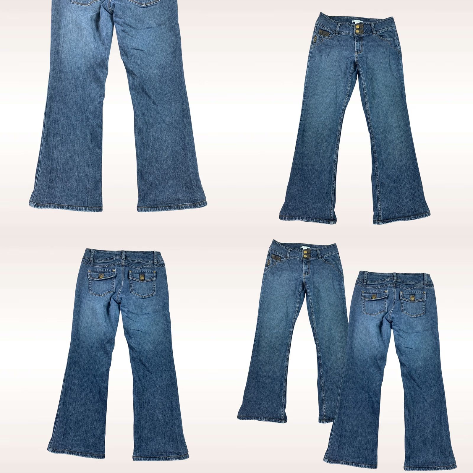 CAbi Jeans Womens 10 (32x29) Blue Bootcut Flap Pocket Stretch Mid Rise Denim main image 6