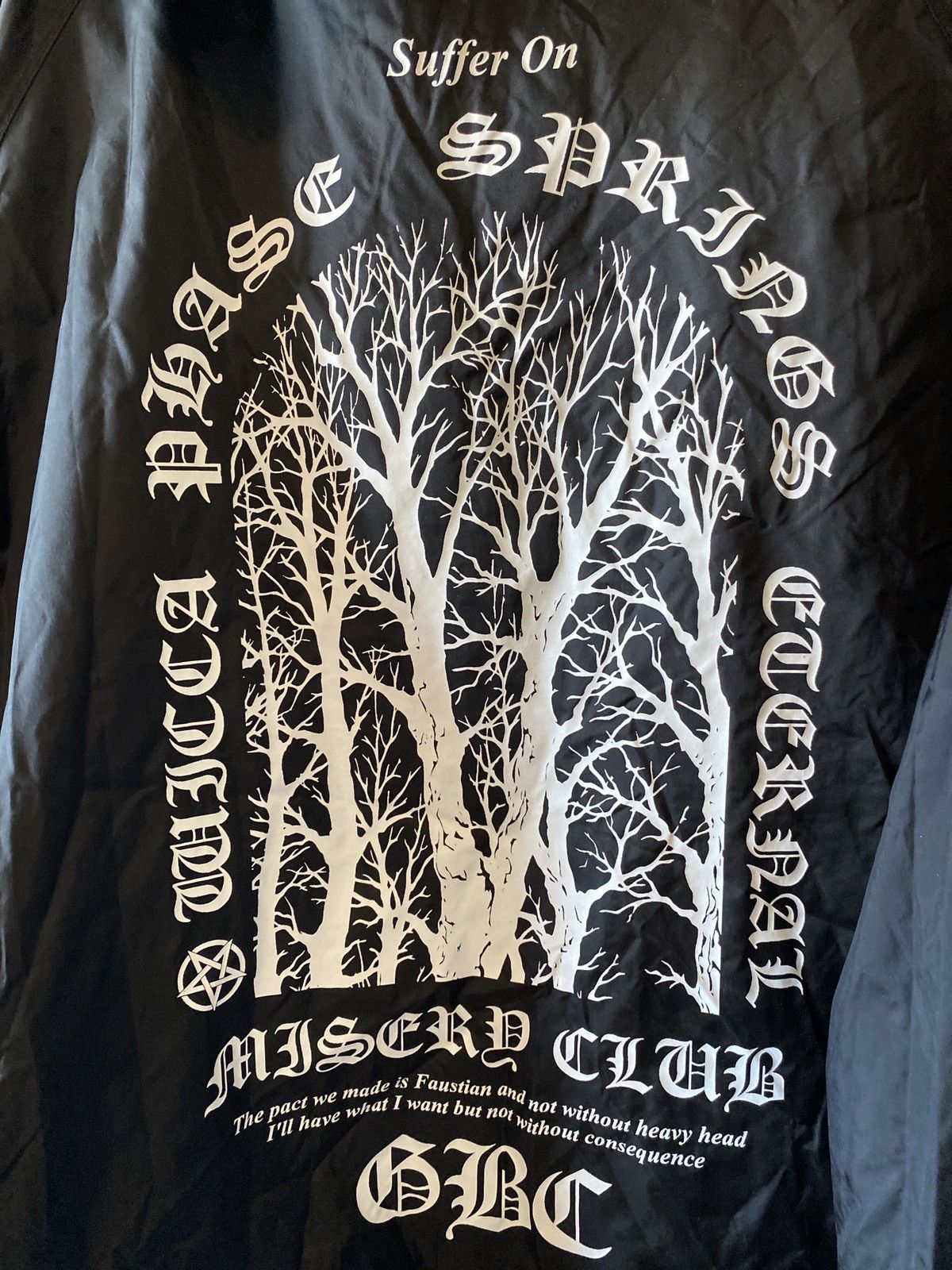 image of Gothboiclique Wpsc Wicca Phase Springs Eternal Jacket Black, Men's (Size Small)