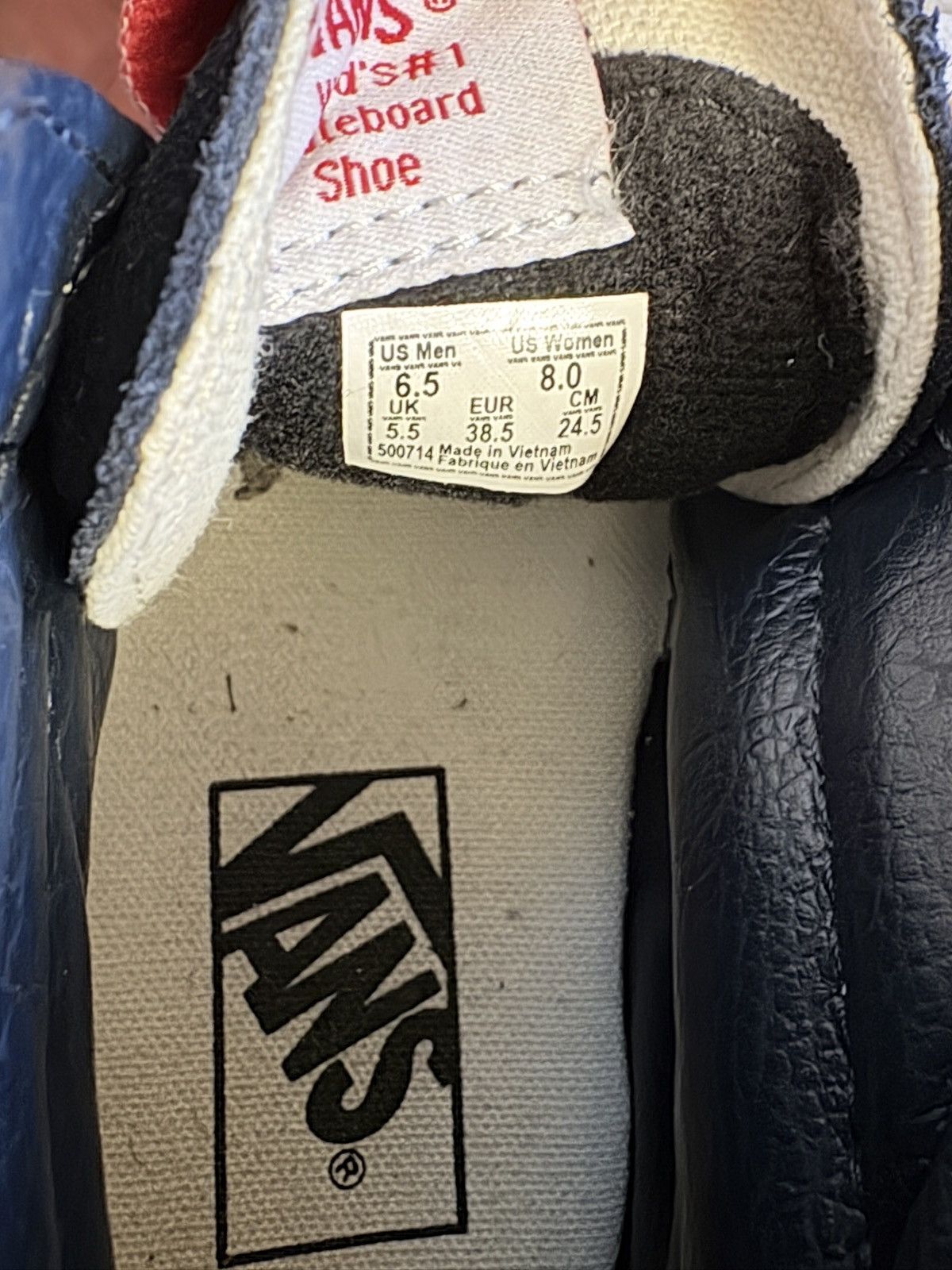 Vans Vans Sk8-Hi Navy Classic High-Top Sneakers Size US 6.5 / EU 39-40 - 9 Thumbnail