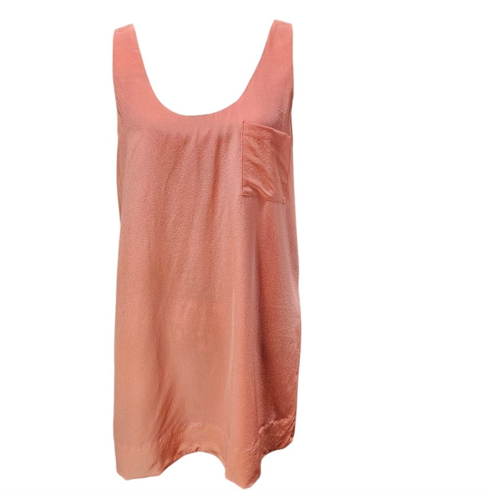 Joie Joie Coral Peach Sleeveless Tank Sheath Silk Dress Small Size S / US 4 / IT 40 - 2 Thumbnail