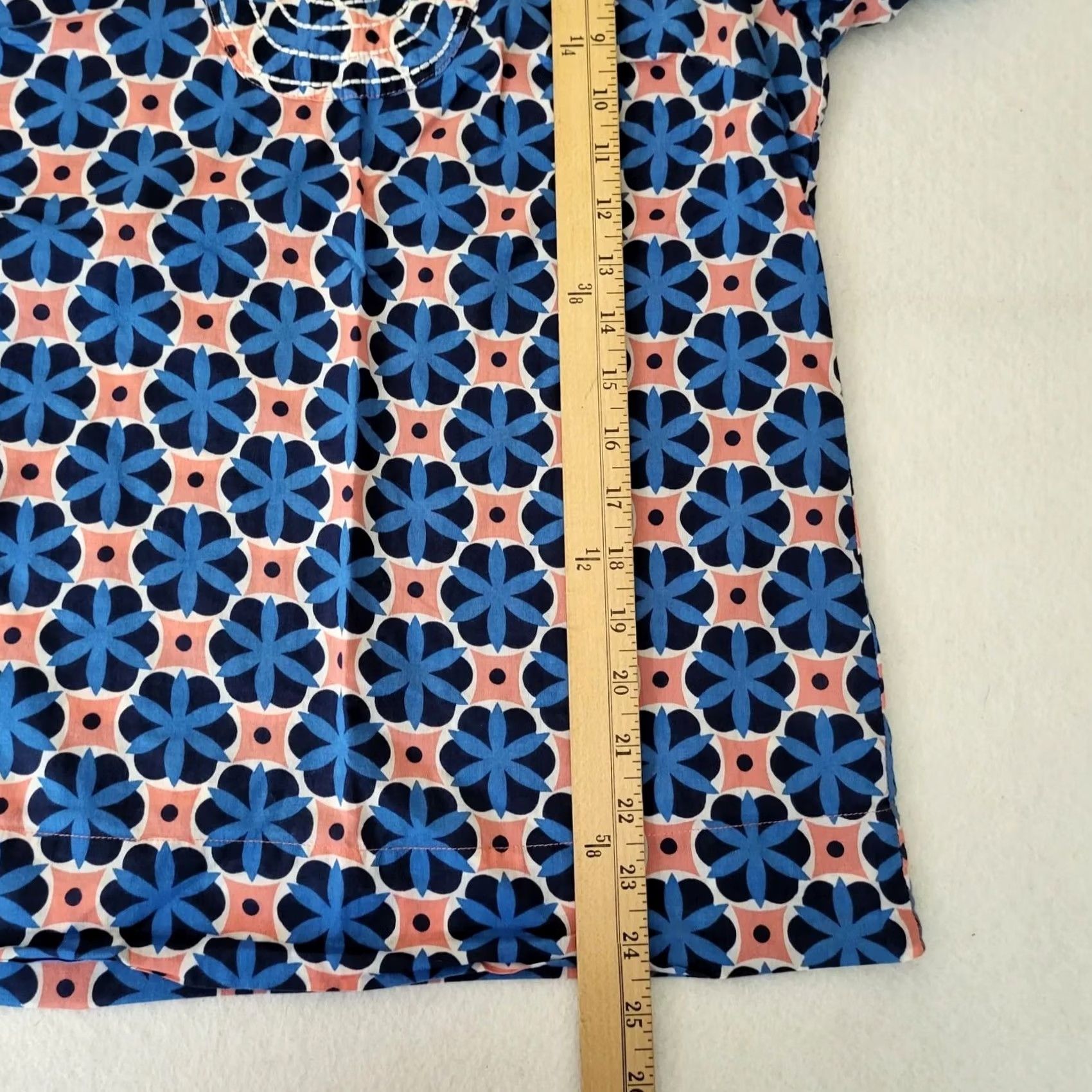 Boden Boden Blouse Women Cotton Floral V-Neck 3/4 Sleeve Blue Orange Size 4R Regular"} Size S / US 4 / IT 40 - 4 Thumbnail