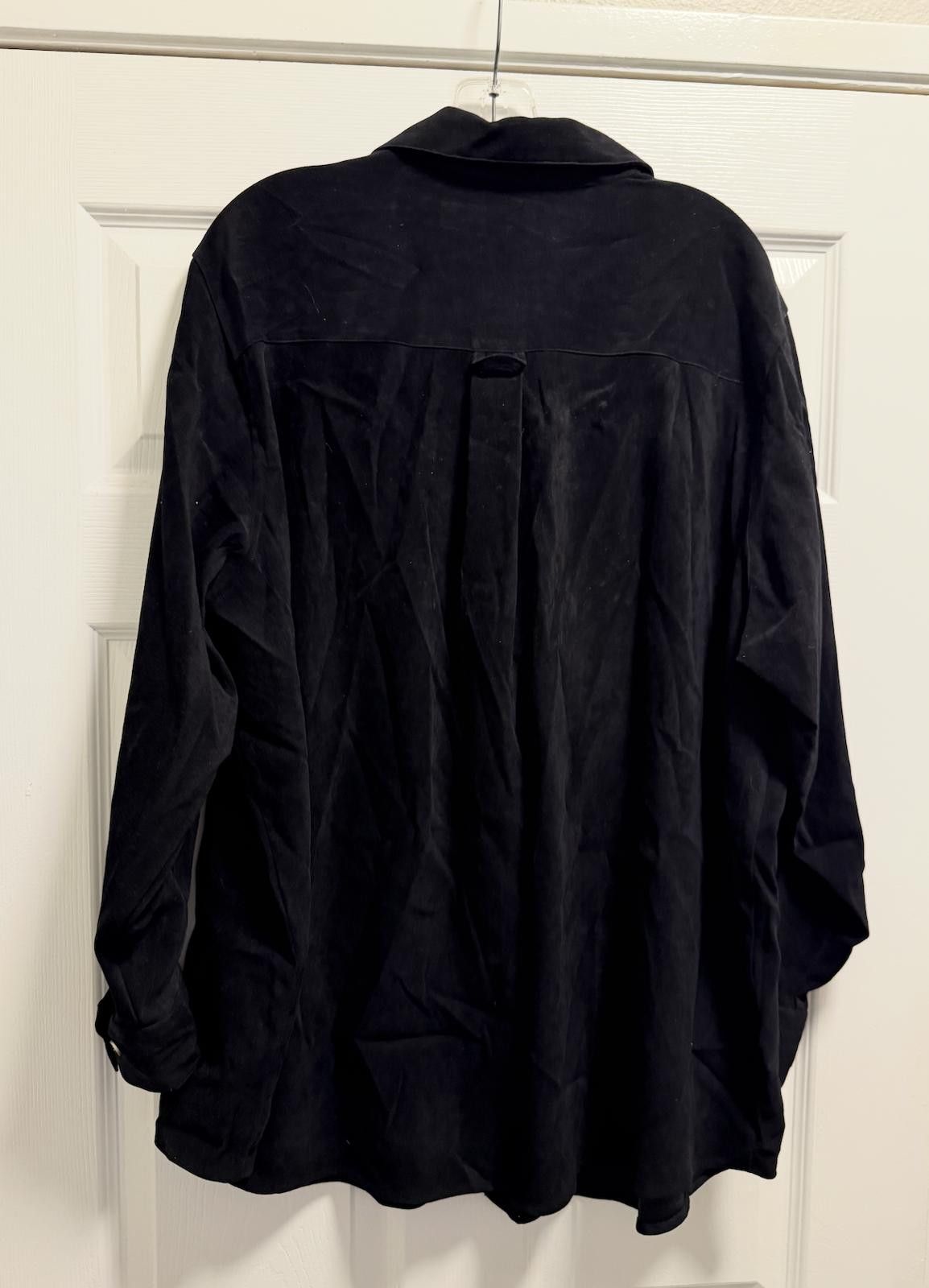 Designer Mainstreet Blues Black Shacket 2X – Velvet Feel MAGIC Size XXL / US 16-18 / IT 52-54 - 2 Thumbnail
