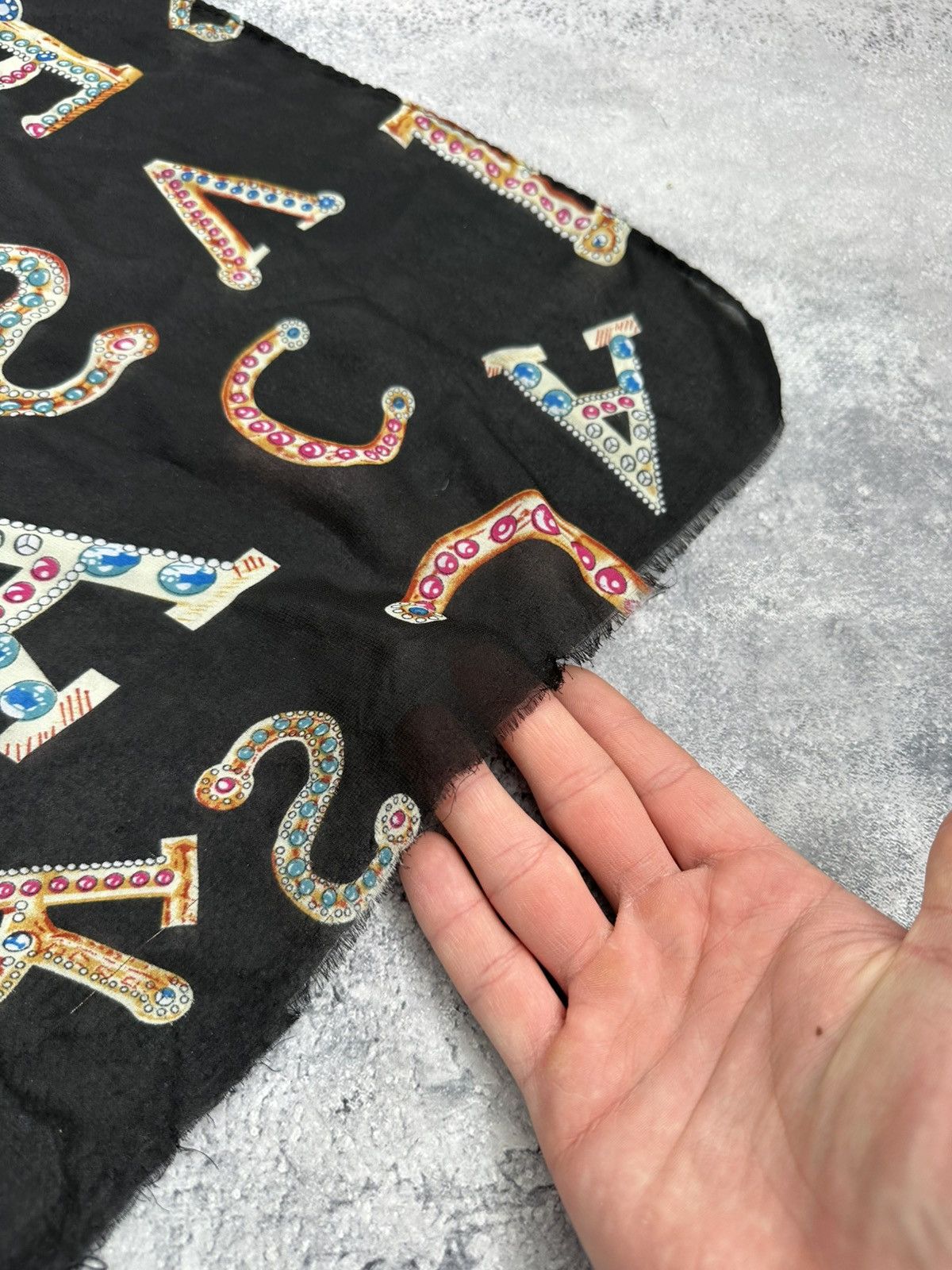 Versace Versace Vintage Silk Monogram Handkerchief Scarf Neckwear Size ONE SIZE - 12 Thumbnail
